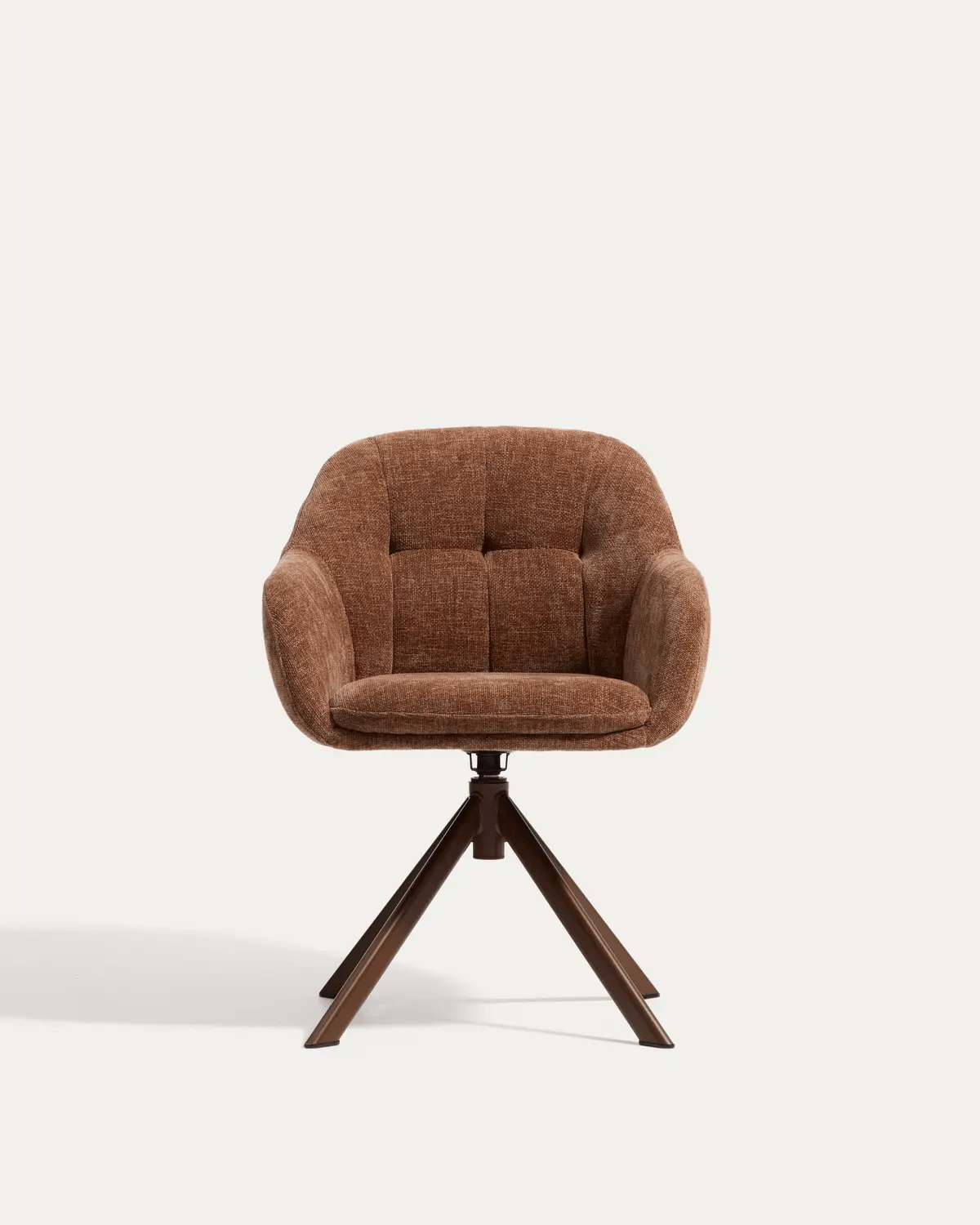 Draaistoel DORINA bruin chenille