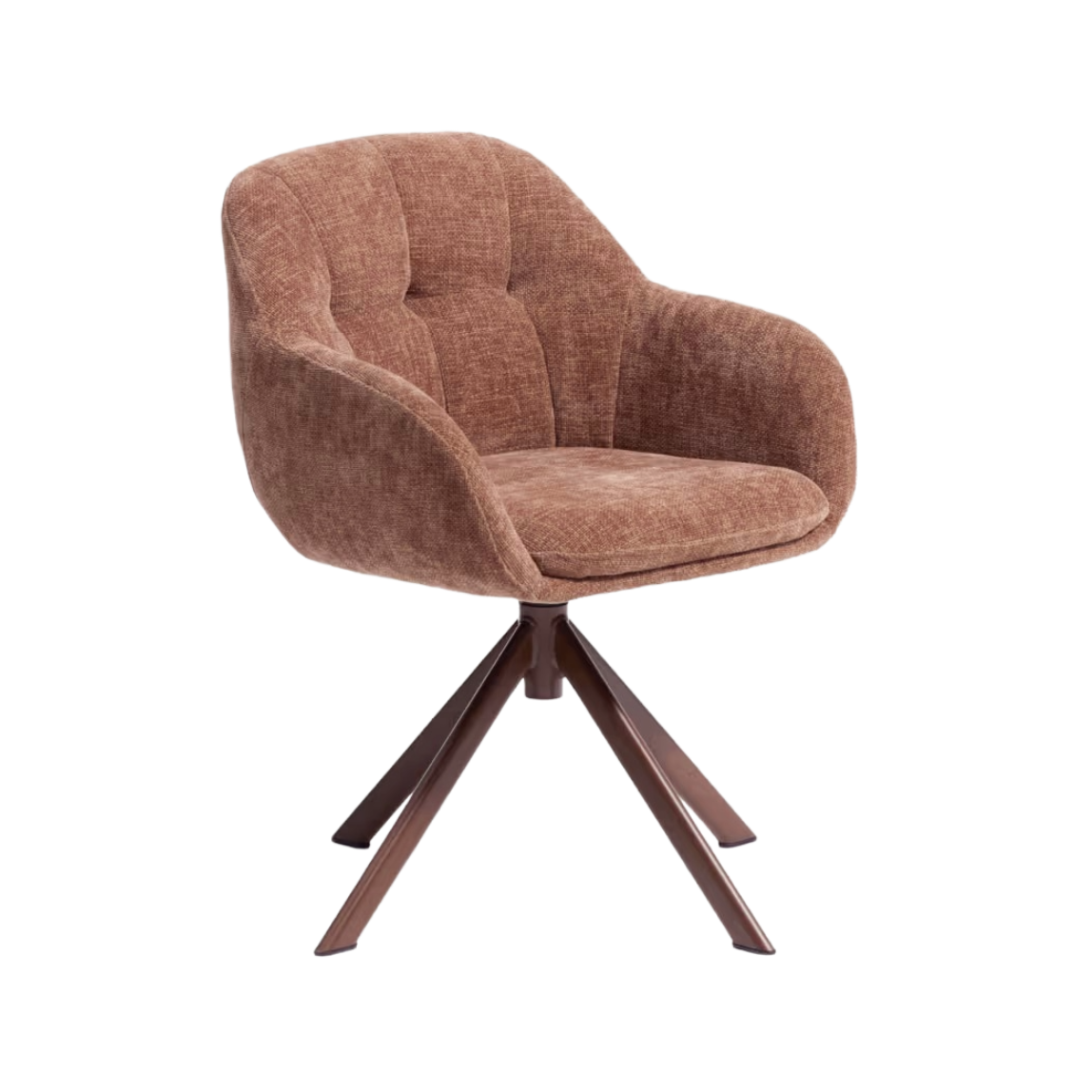 Draaistoel DORINA bruin chenille