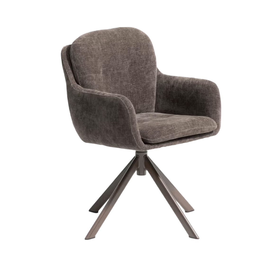Draaistoel LEXA bruin chenille