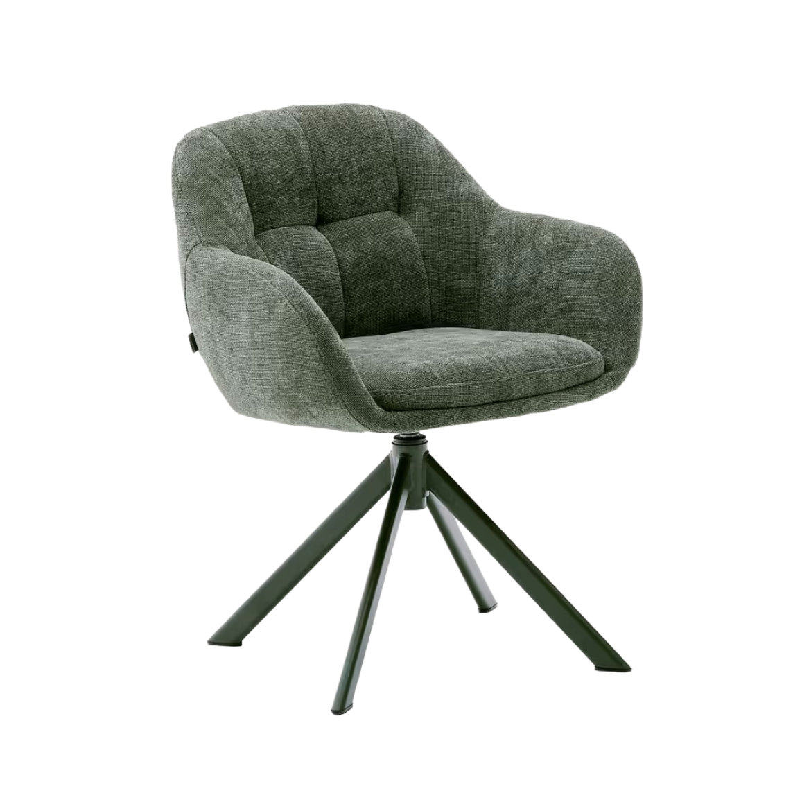 Draaistoel DORINA groen chenille
