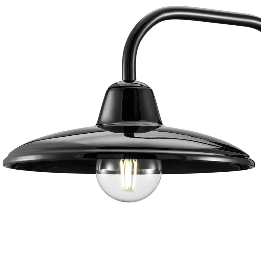 Lampa ścienna z wysięgnikiem ceramiczna B&W czarny