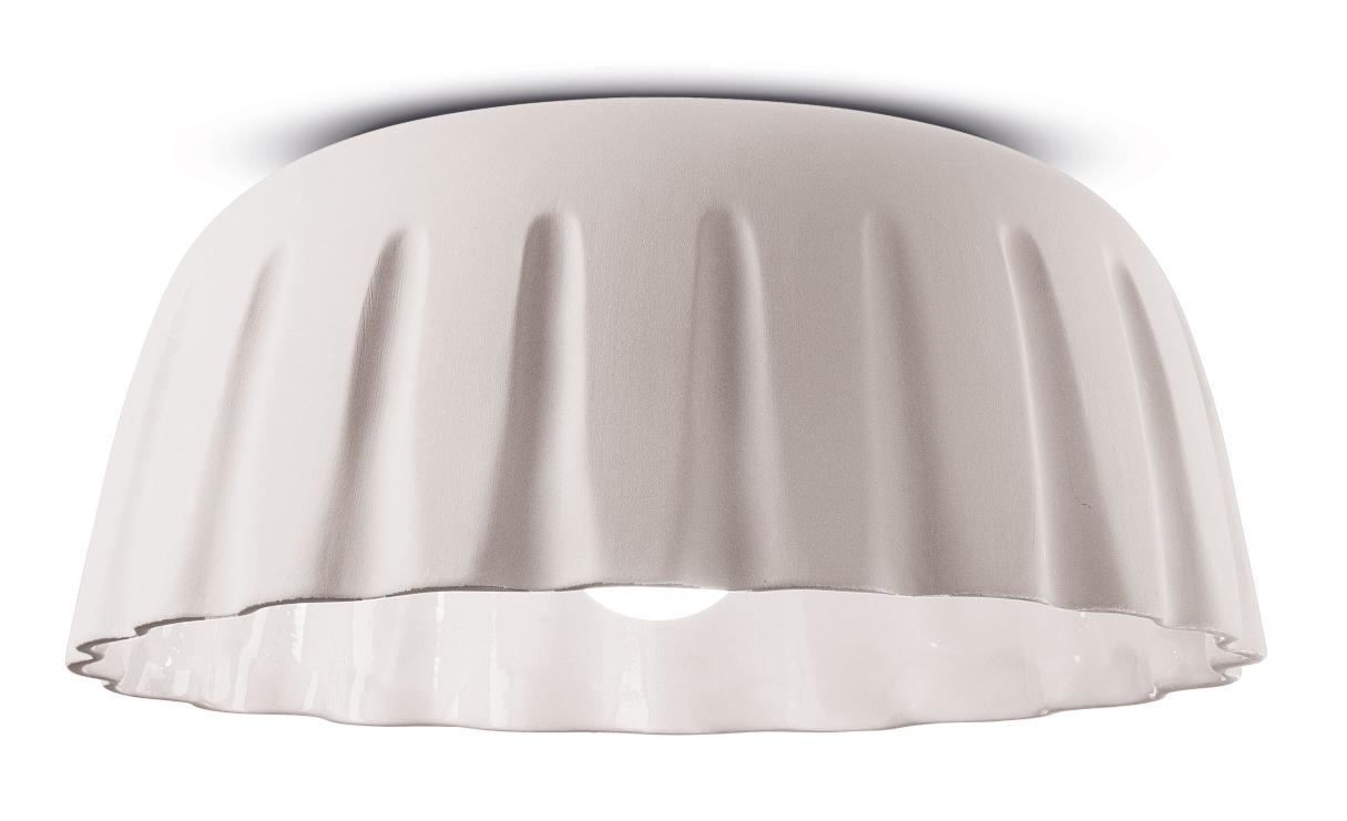 Witte keramische plafondlamp MADAME GRES
