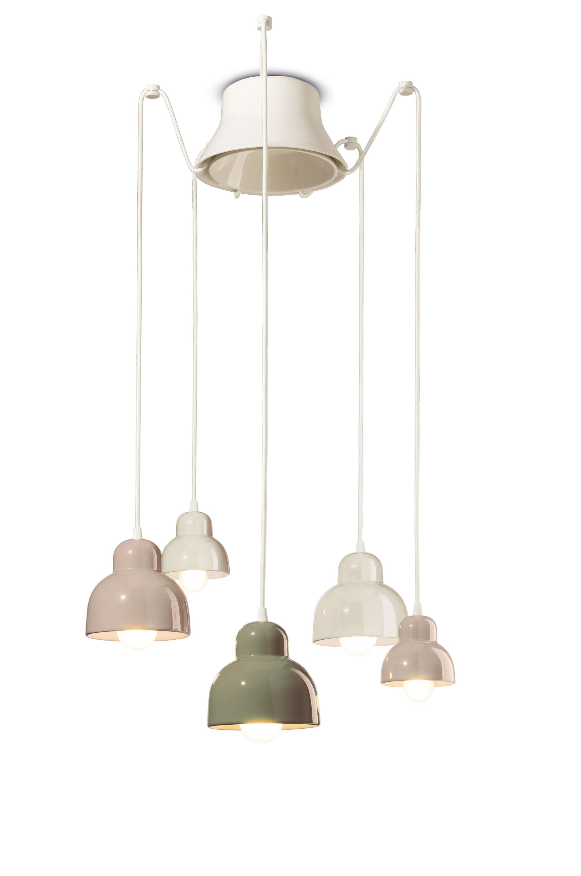 Kerstal lamp BERIMBAU MIX crème met beige en salie