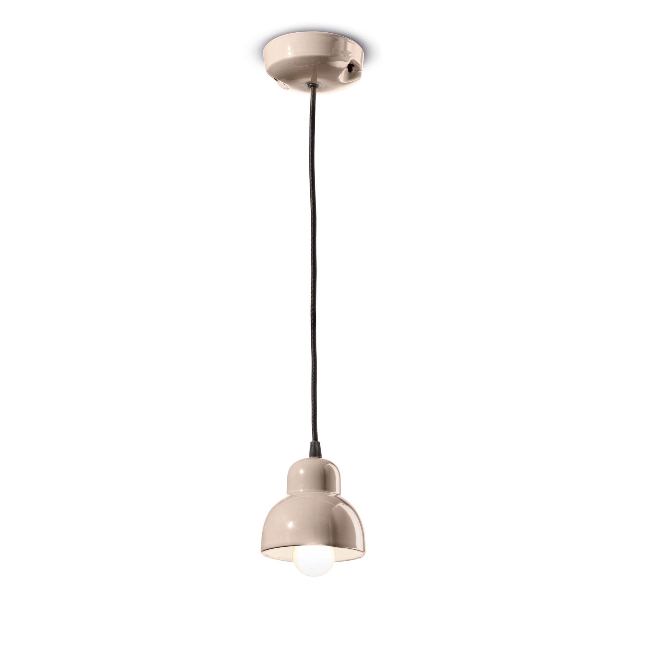 BERIMBAU beige ceramic pendant lamp