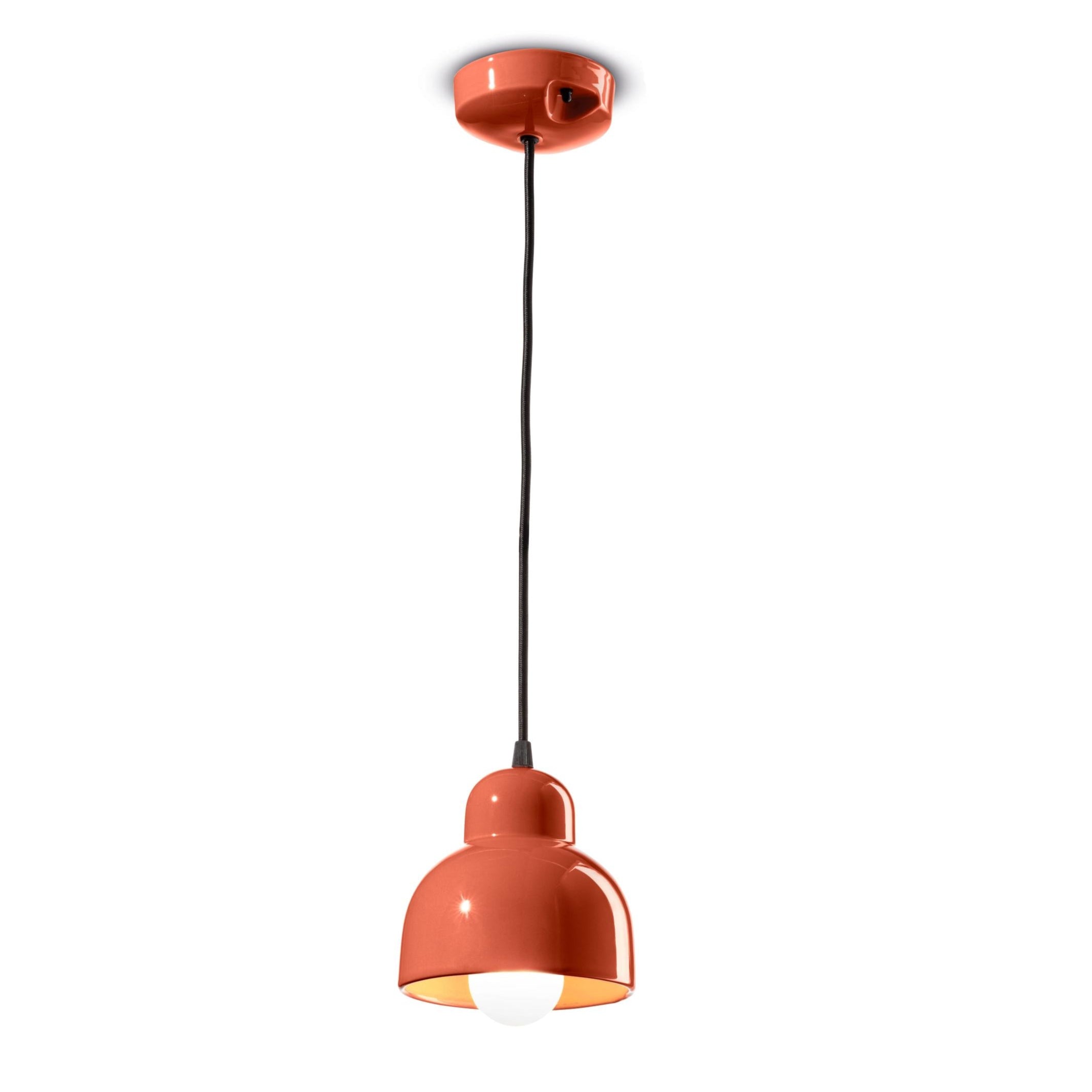 Hanglamp van keramiek BERIMBAU oranje