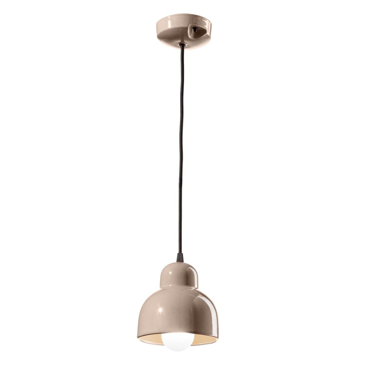 BERIMBAU beige ceramic pendant lamp