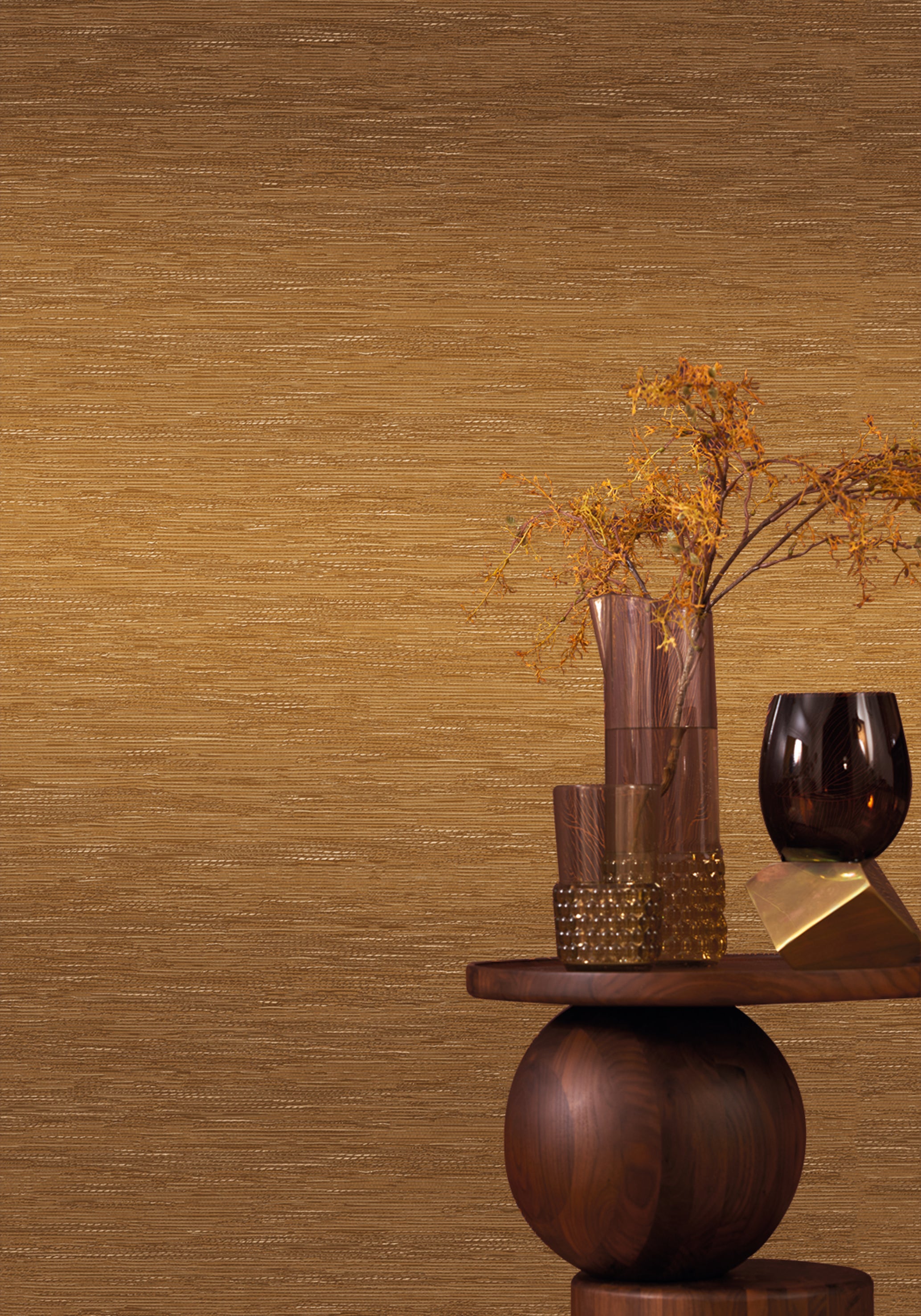 Tafellaken dat jacquardstof imiteert TATAMI - DONKERBEIGE