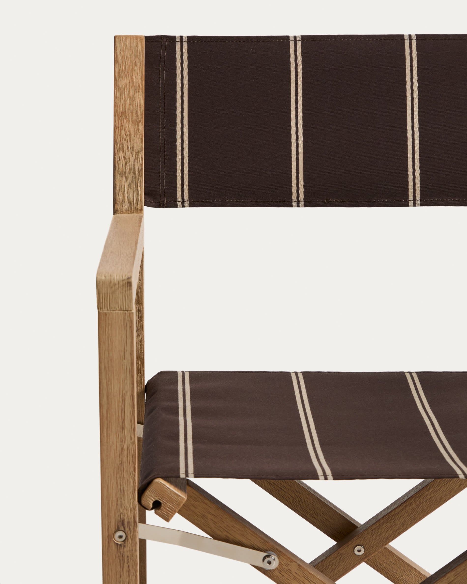 Tuinstoel VILARA bruin met beige