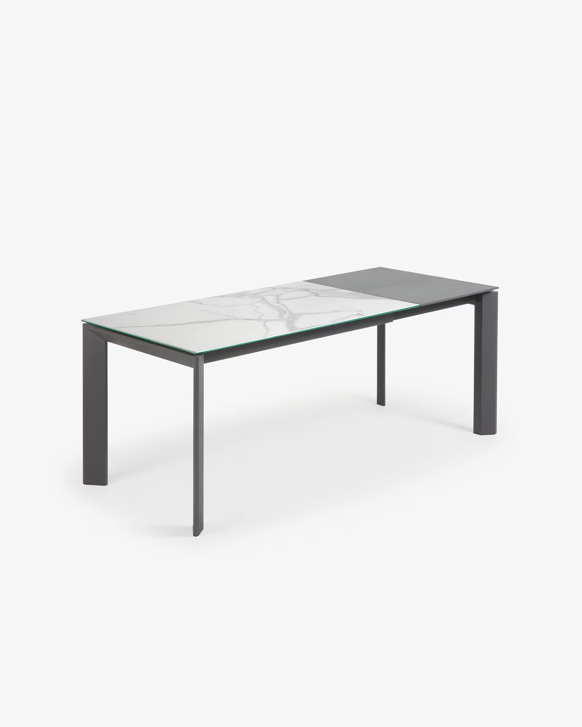 AXIS porcelain extendable table with a gray base