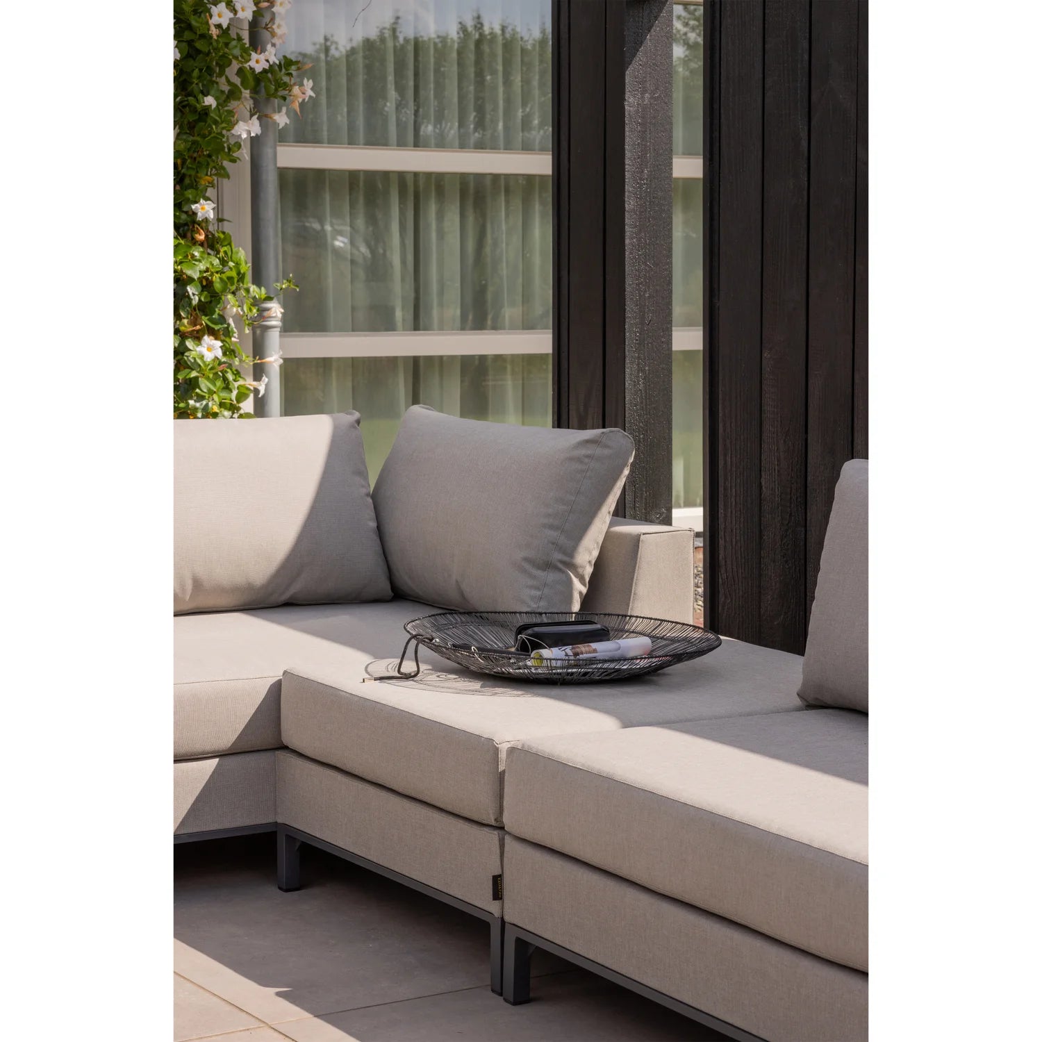 Ecksofa für den Garten links SICILIE beige