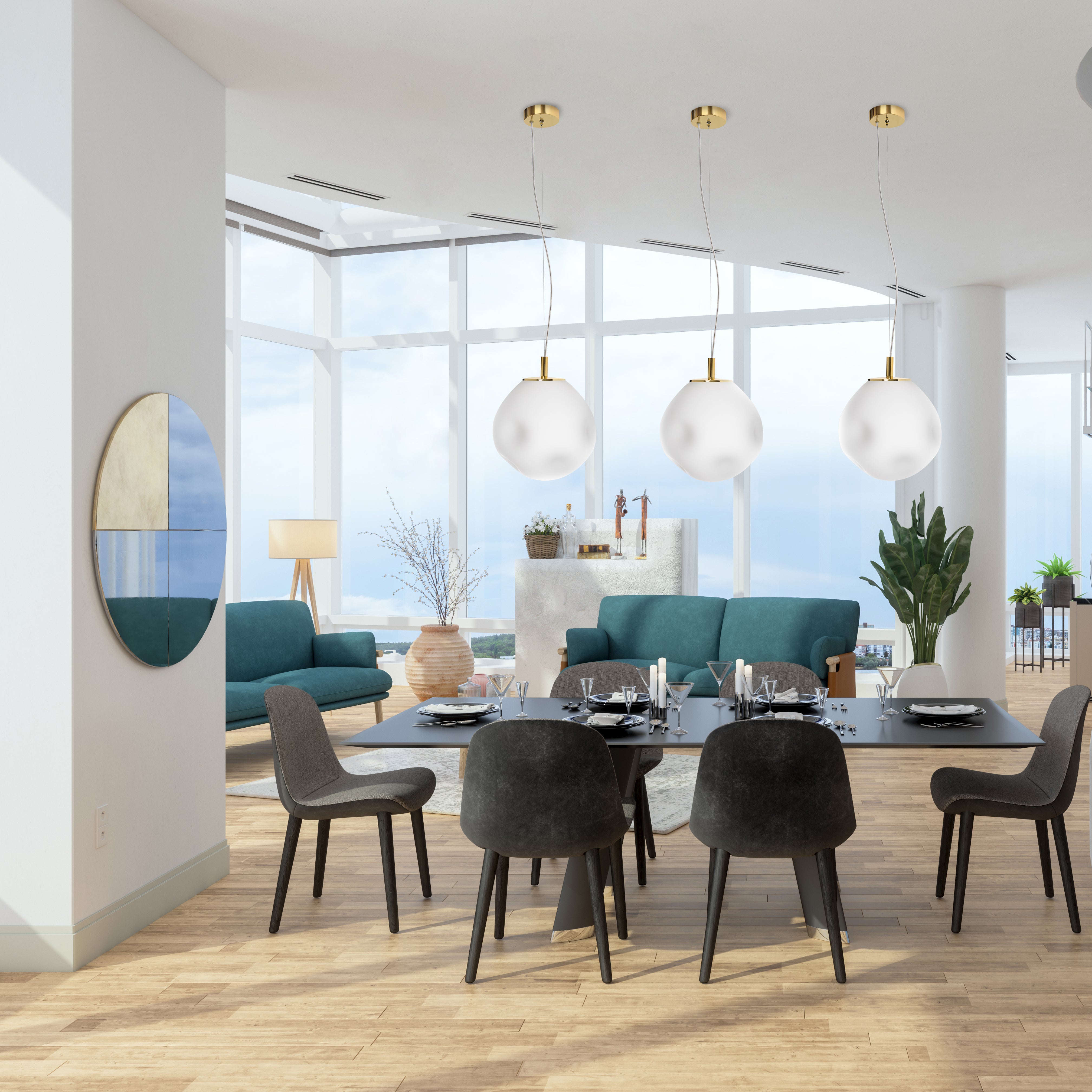 Pendelleuchte CLOE gold