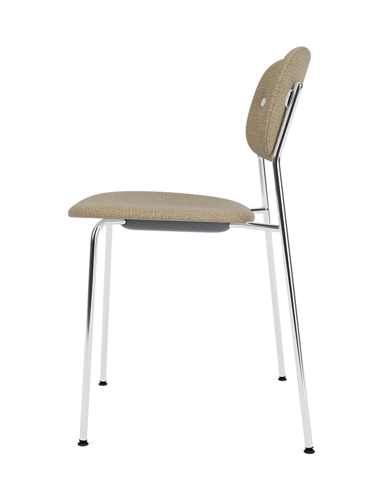CO Chair beige boucle with chrome base