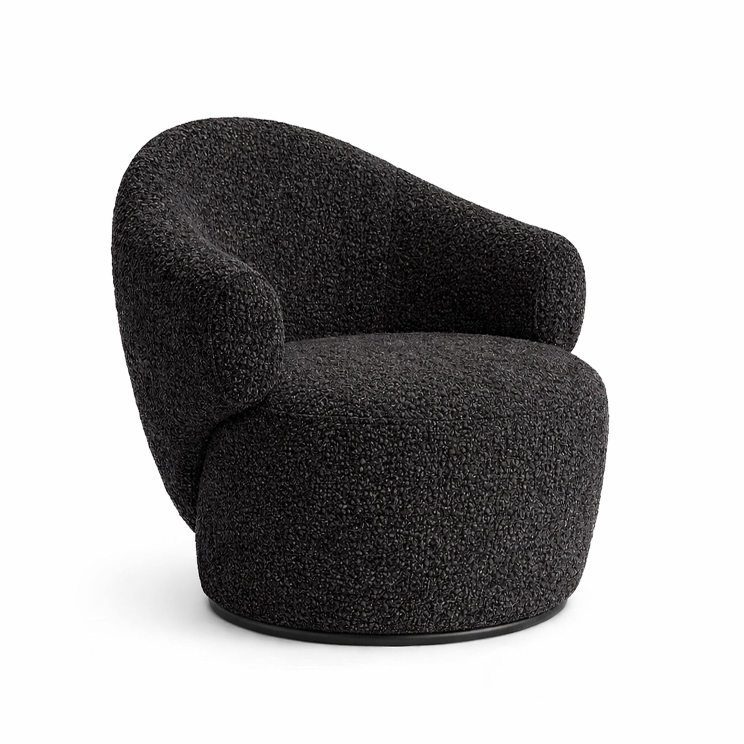 CONVA fauteuil zwart boucle