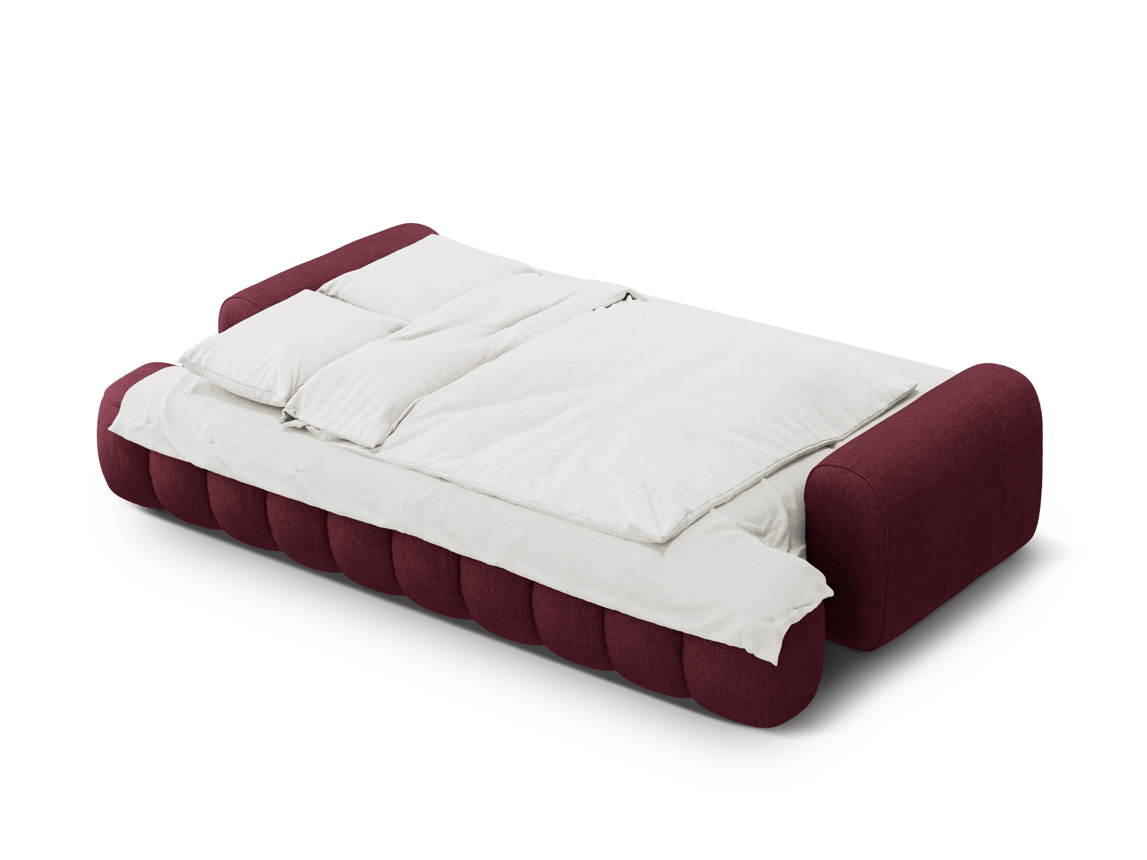 Sofa mit Schlaffunktion für 4 Personen LINZ bordeauxrot