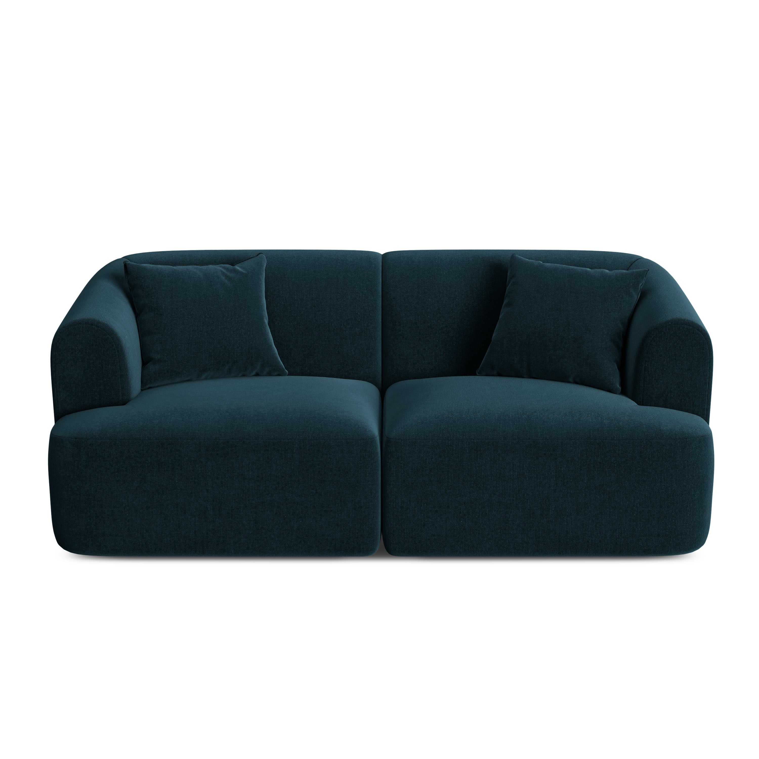 Sofa van fluweel voor 2 personen CAMPI petrol