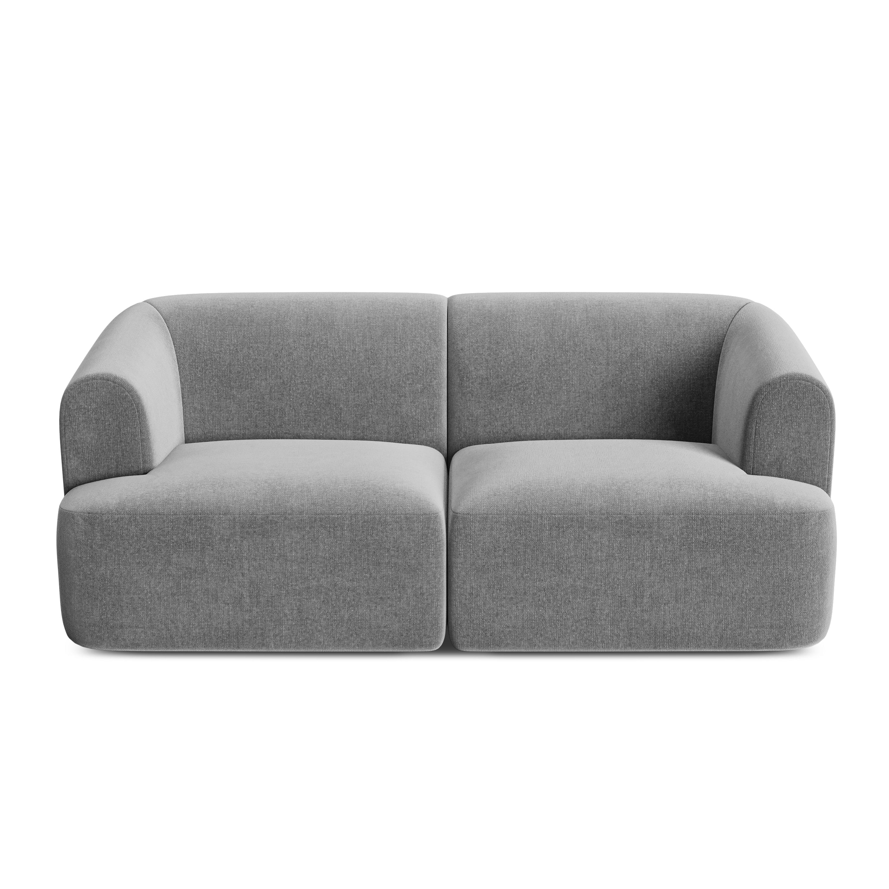 Gray 2-Seater Velvet Sofa CAMPI
