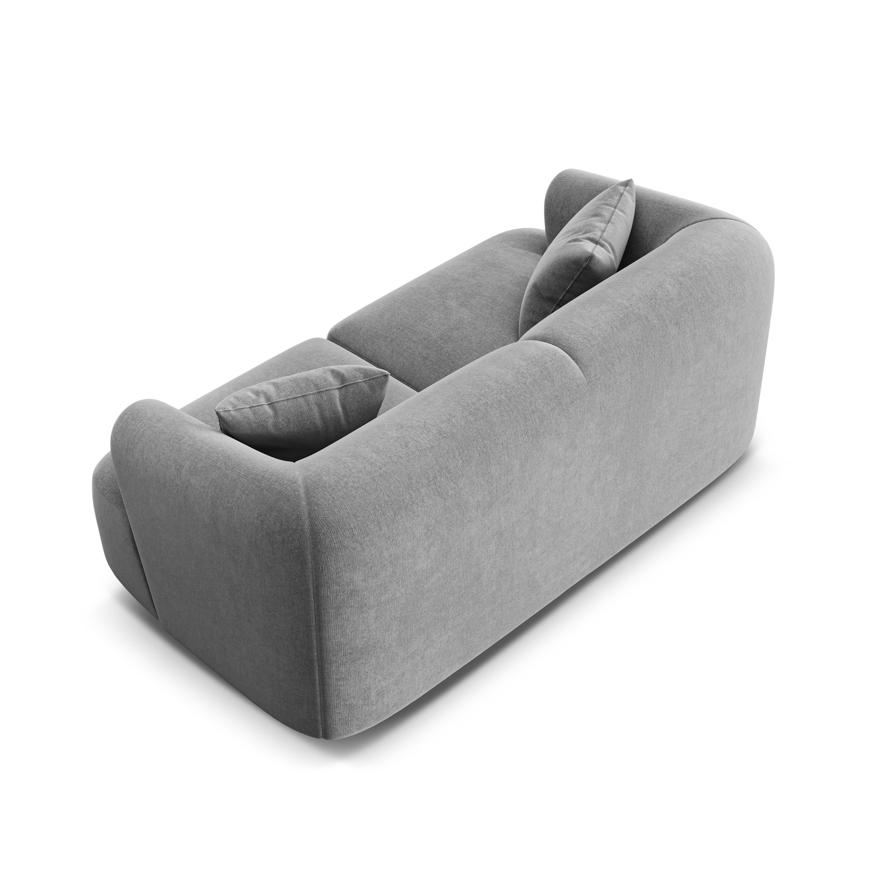 Gray 2-Seater Velvet Sofa CAMPI