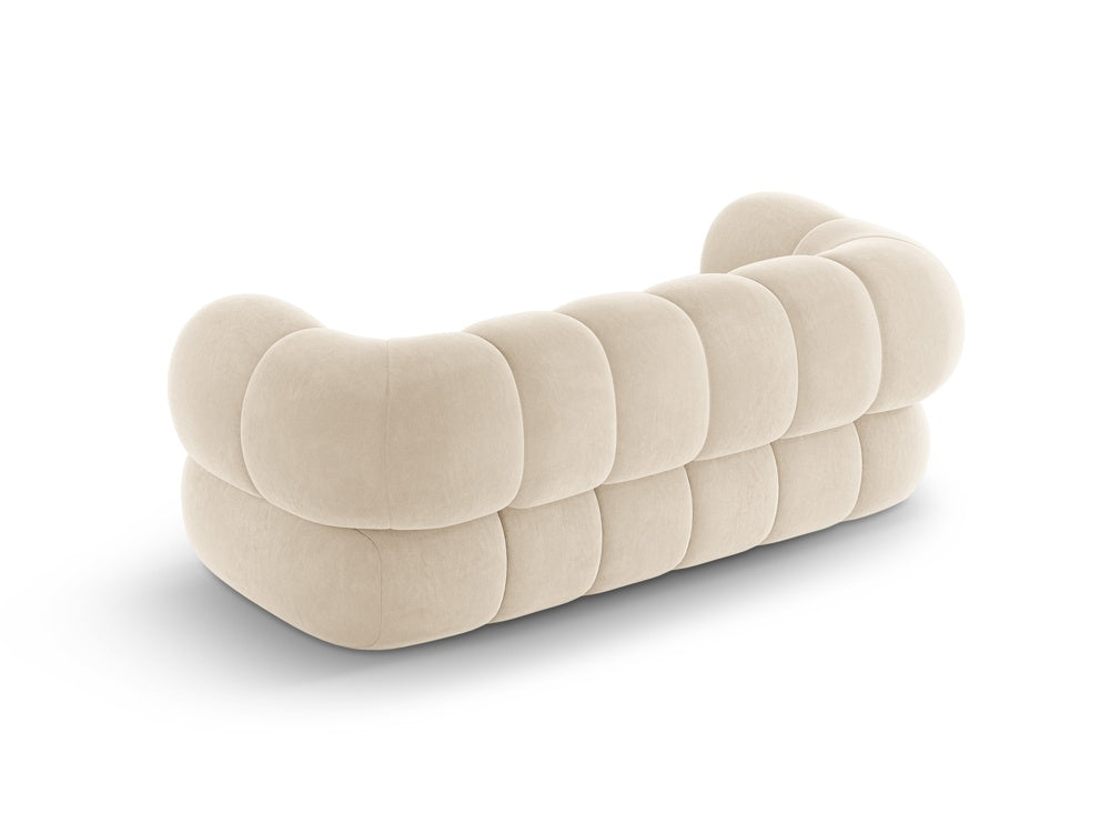 2-seater velvet sofa KOGE beige