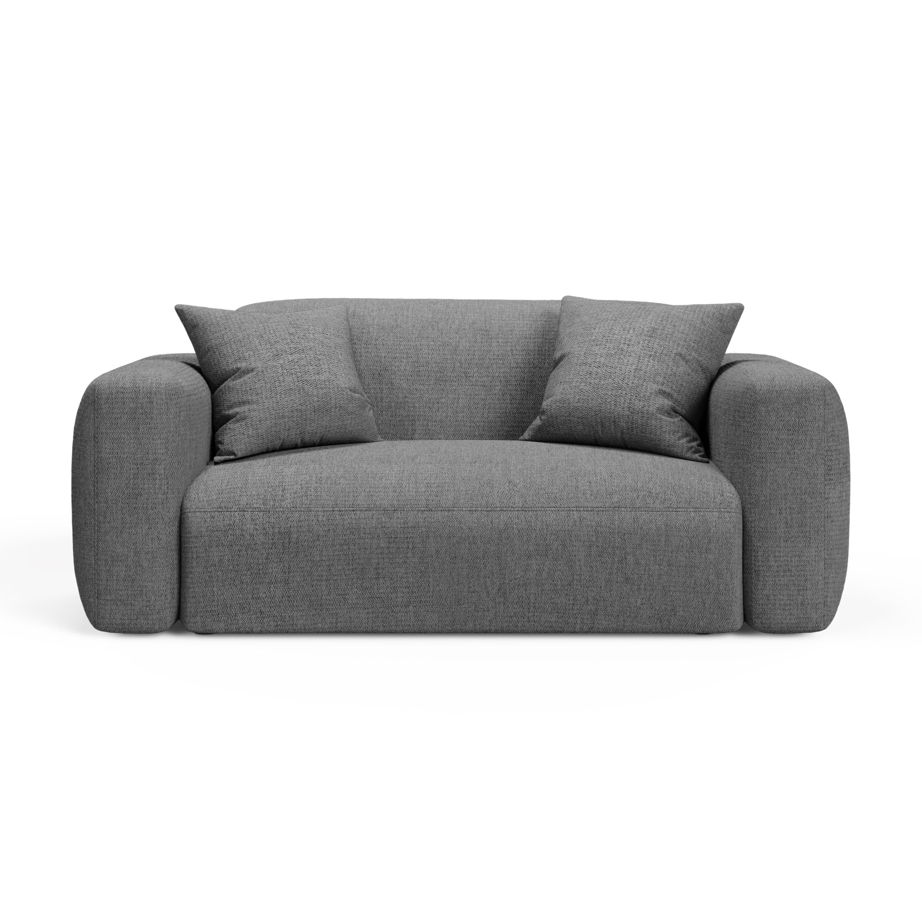 Sofa 2-zits STRINO grijs chenille