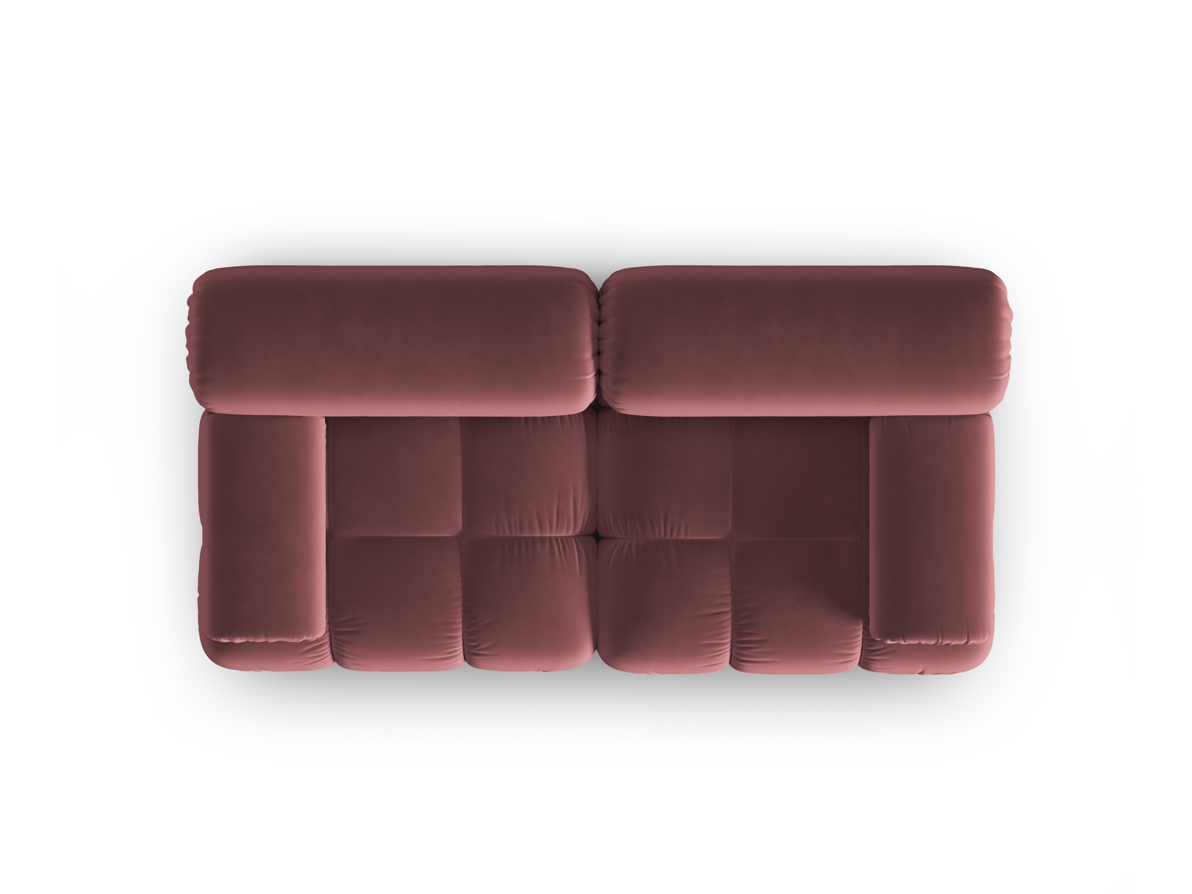 Sofa van fluweel 2-persoons CORTINA roze