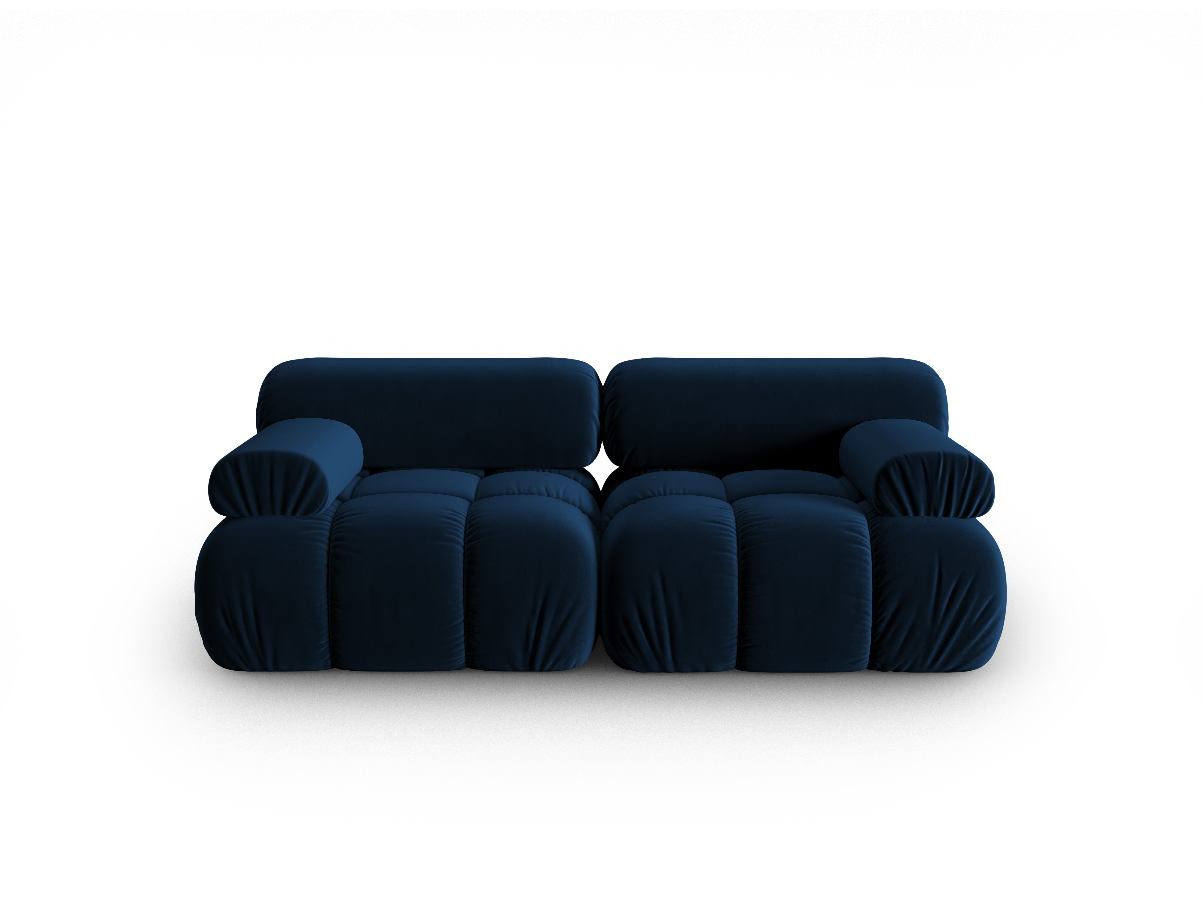 Sofa van fluweel 2-persoons CORTINA koninklijk blauw