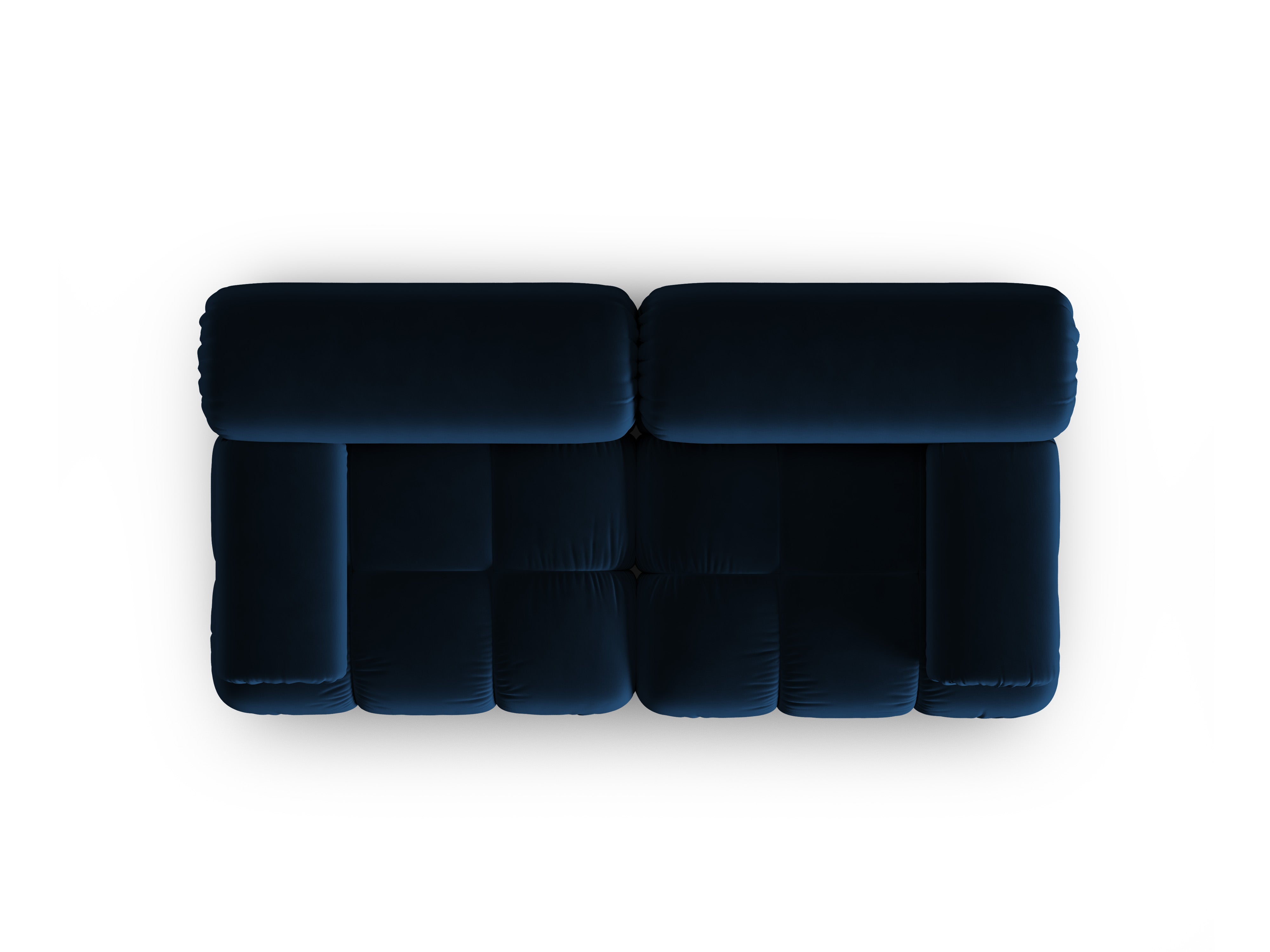 Sofa van fluweel 2-persoons CORTINA koninklijk blauw