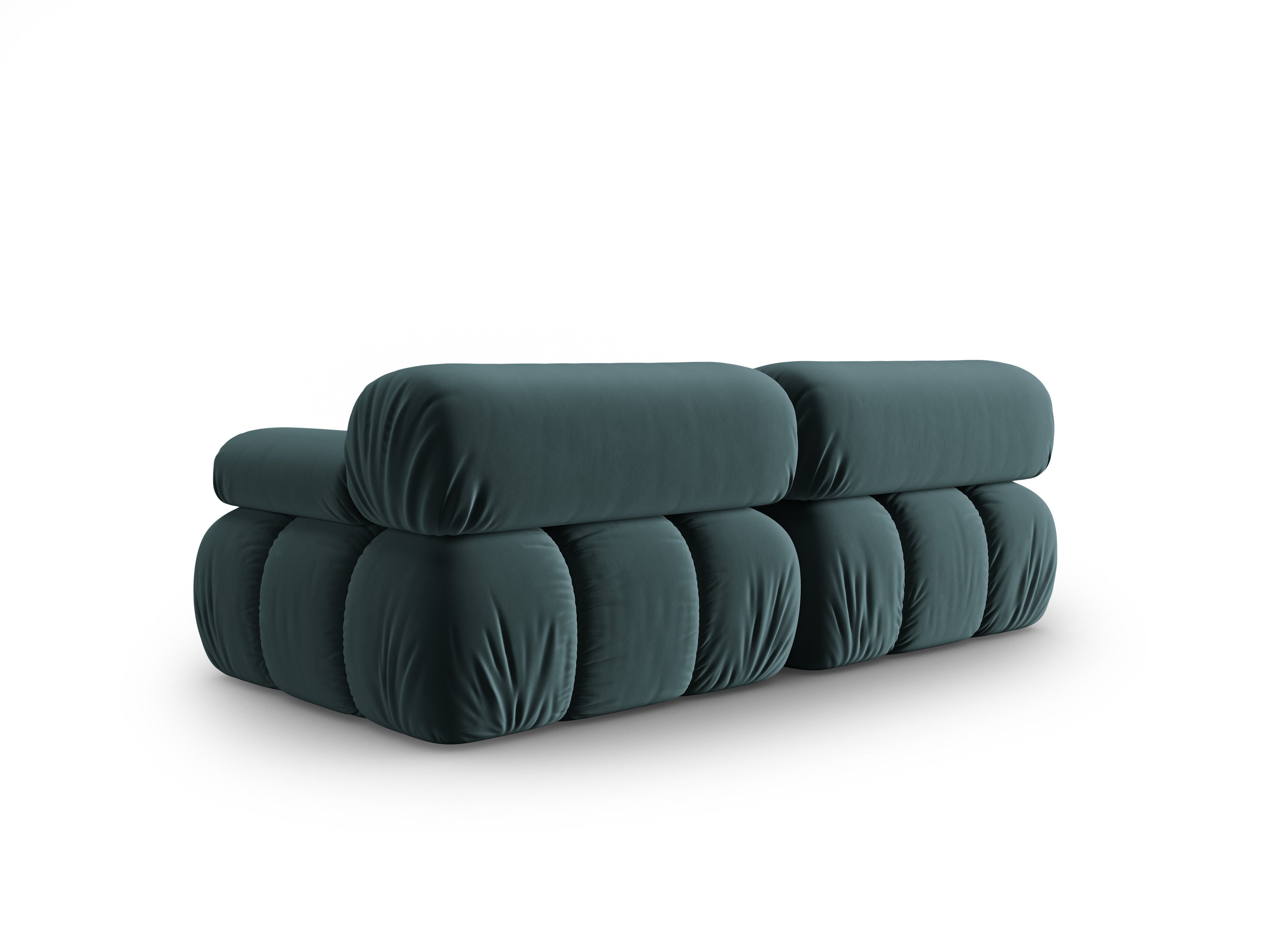 CORTINA Turquoise Velvet 2-Seater Sofa