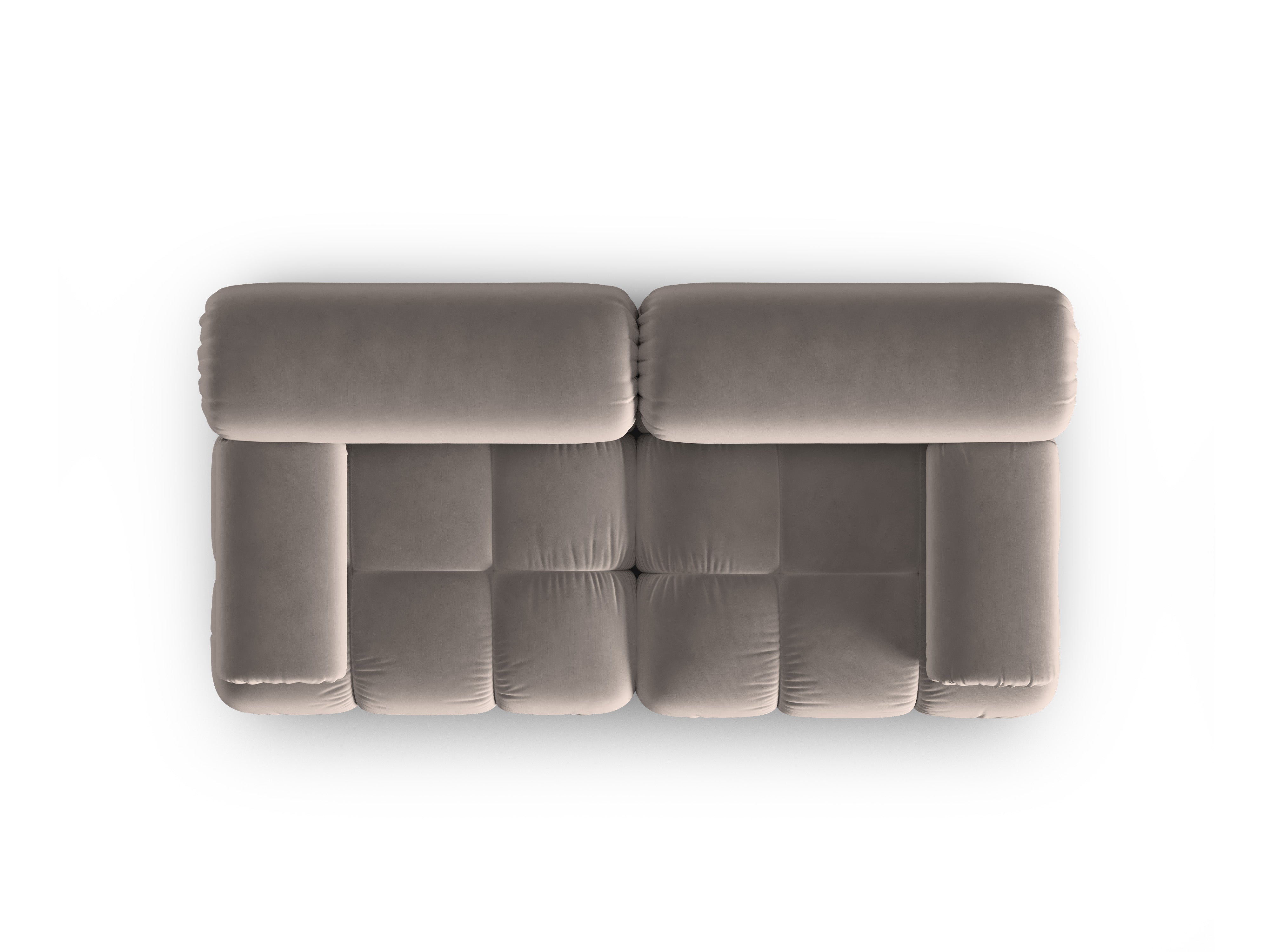 Sofa aksamitna 2-osobowa CORTINA cappuccino – welur
