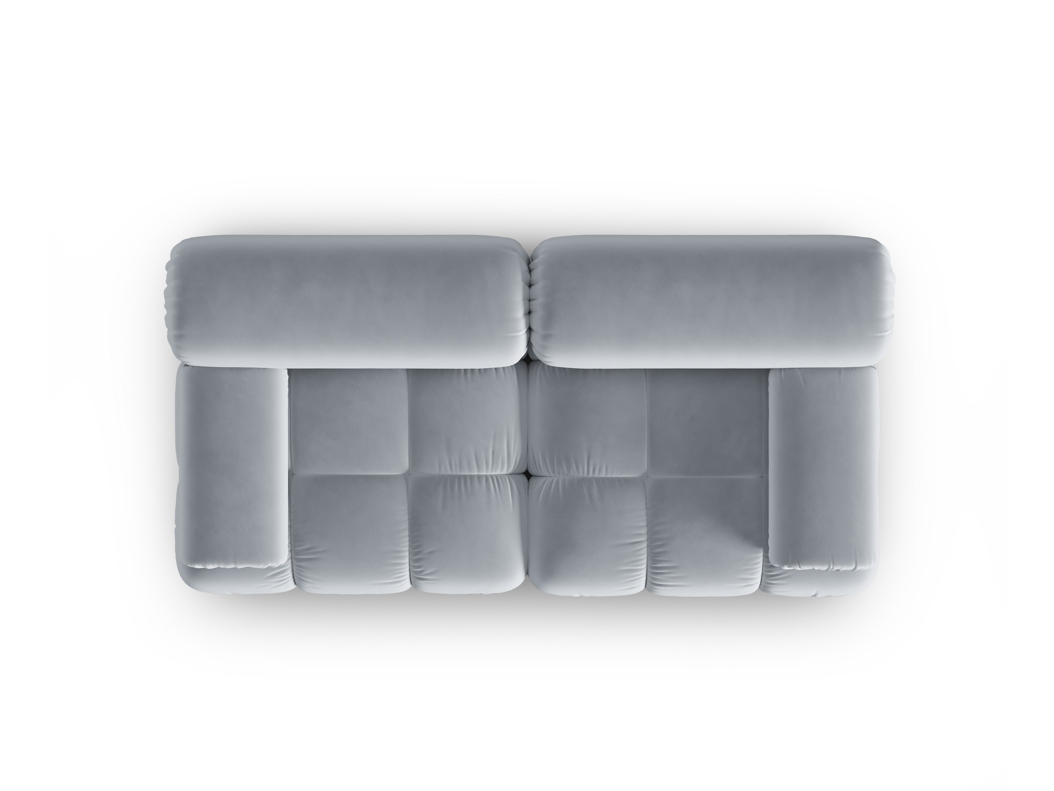 Sofa aksamitna 2-osobowa CORTINA błękitny – welur