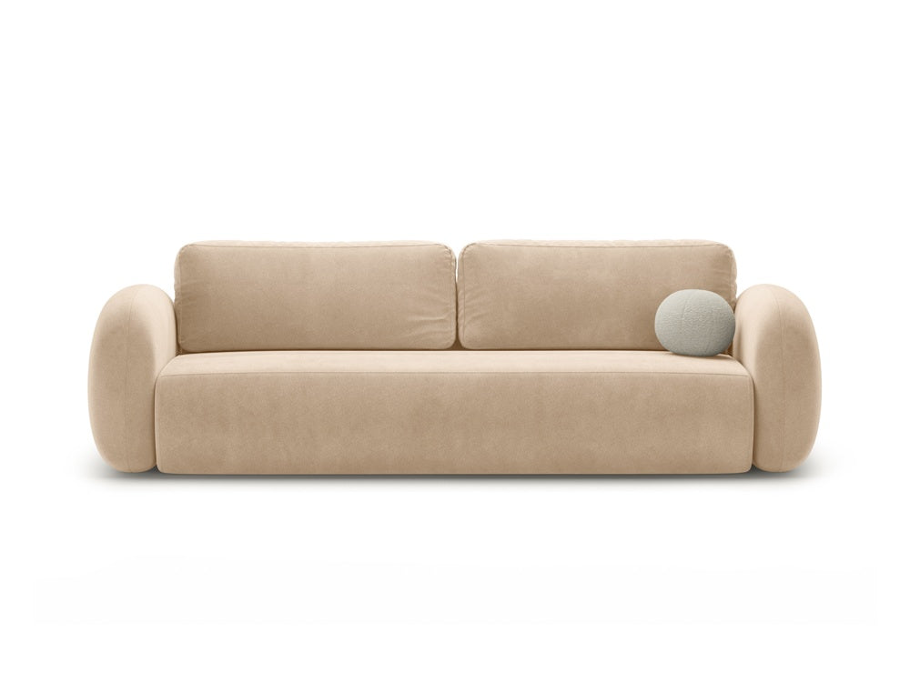 Sofa aus Samt mit Schlaf-Funktion 3-sitzig TONALE beige