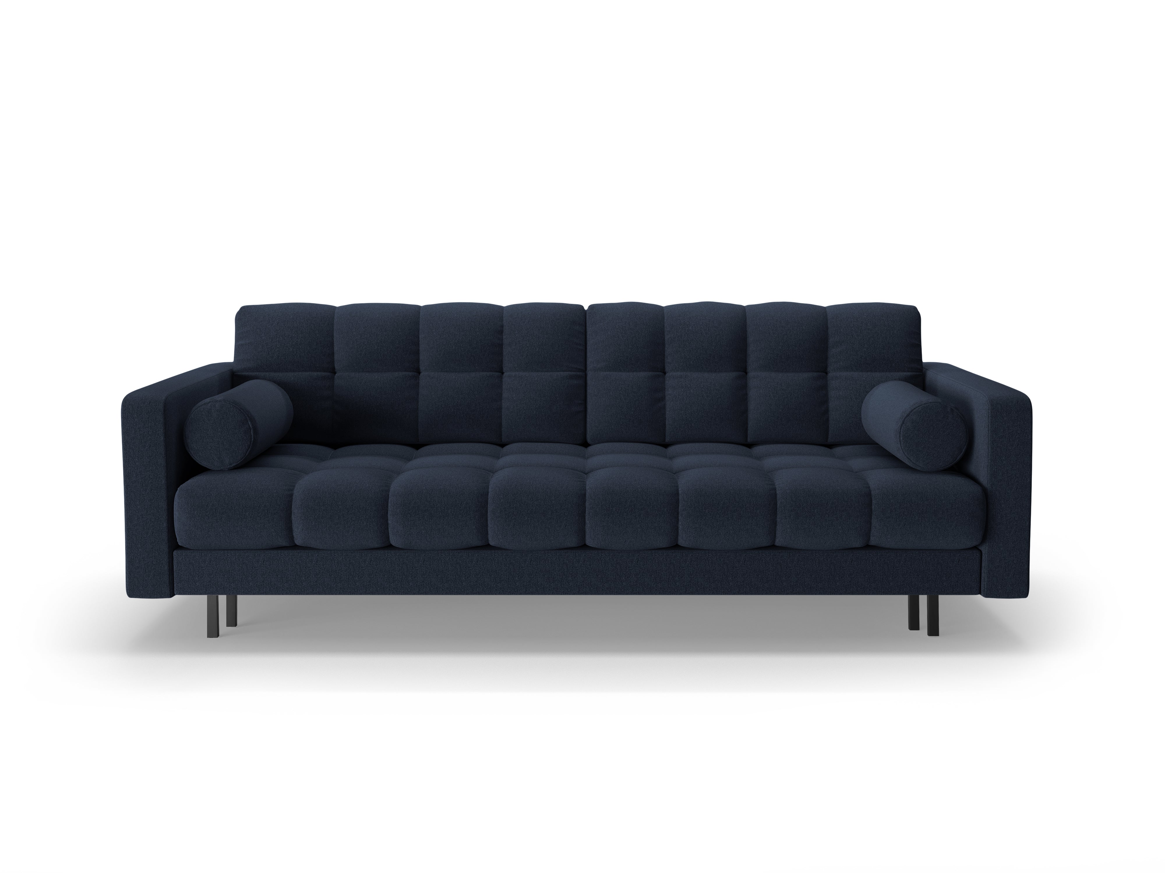 Sofa 3-zits met slaapfunctie BALI donkerblauw met zwarte basis
