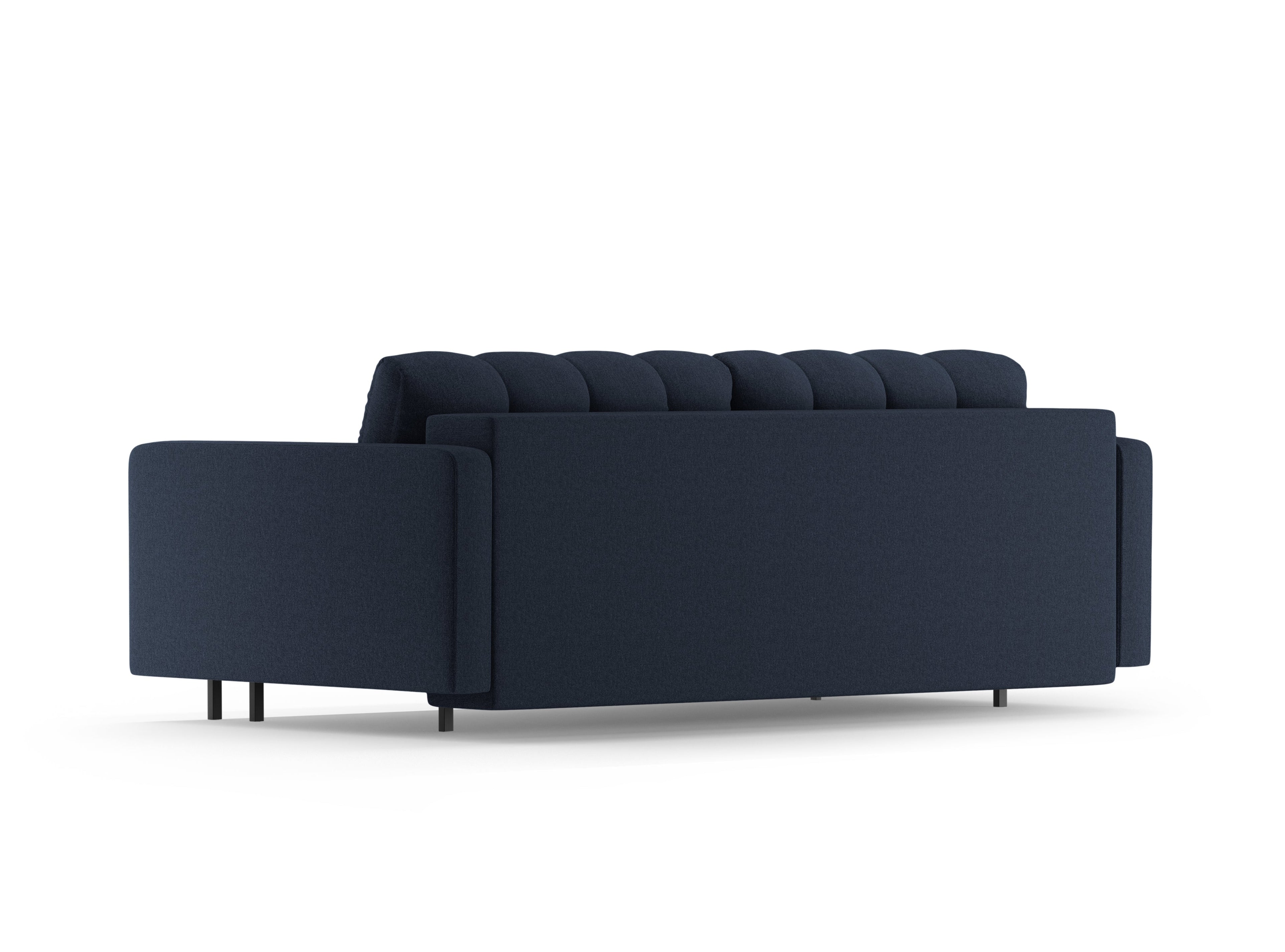 Sofa 3-zits met slaapfunctie BALI donkerblauw met zwarte basis