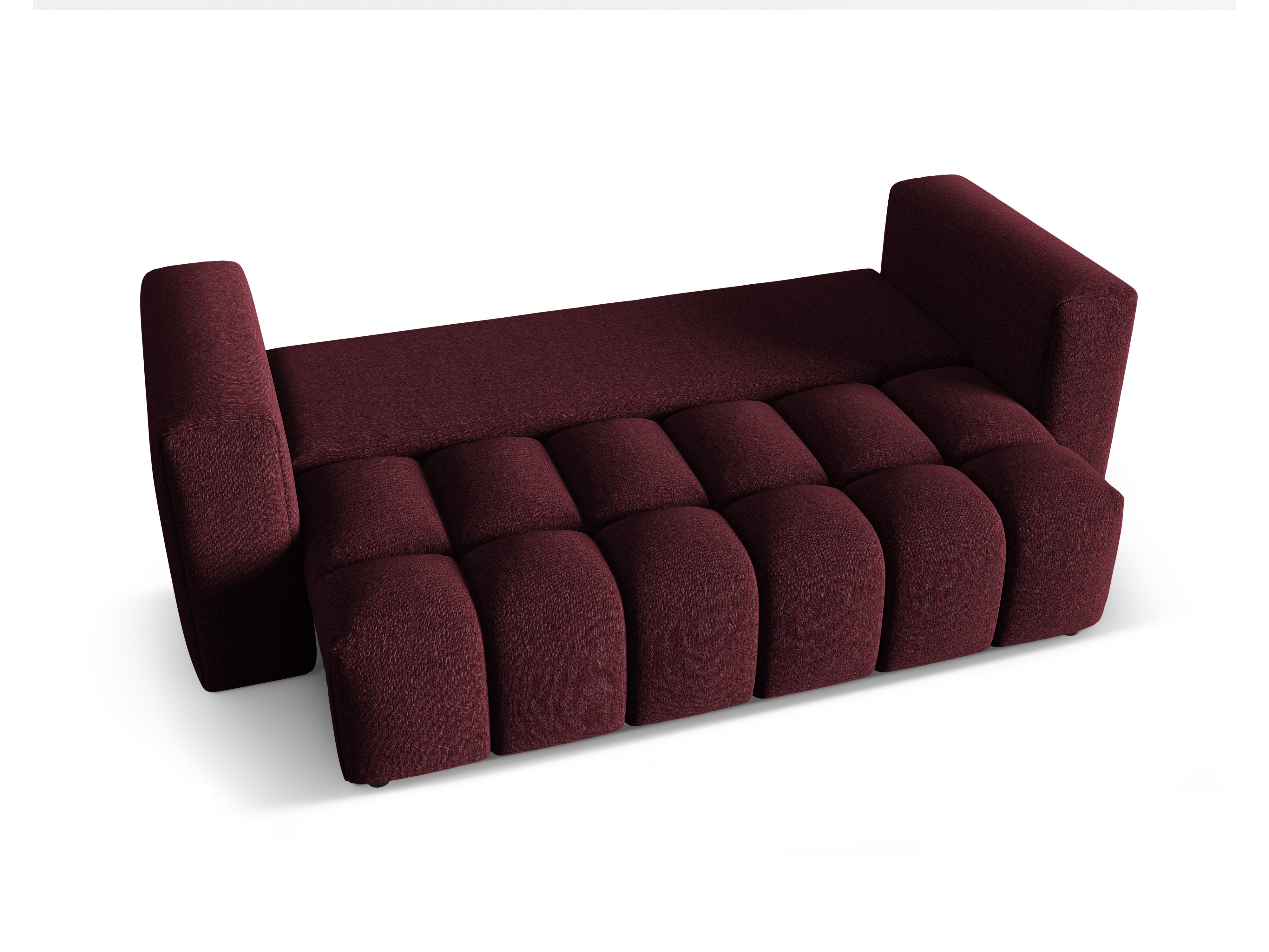 Sofa 3-zits met slaapfunctie VERONA bordeauxrood