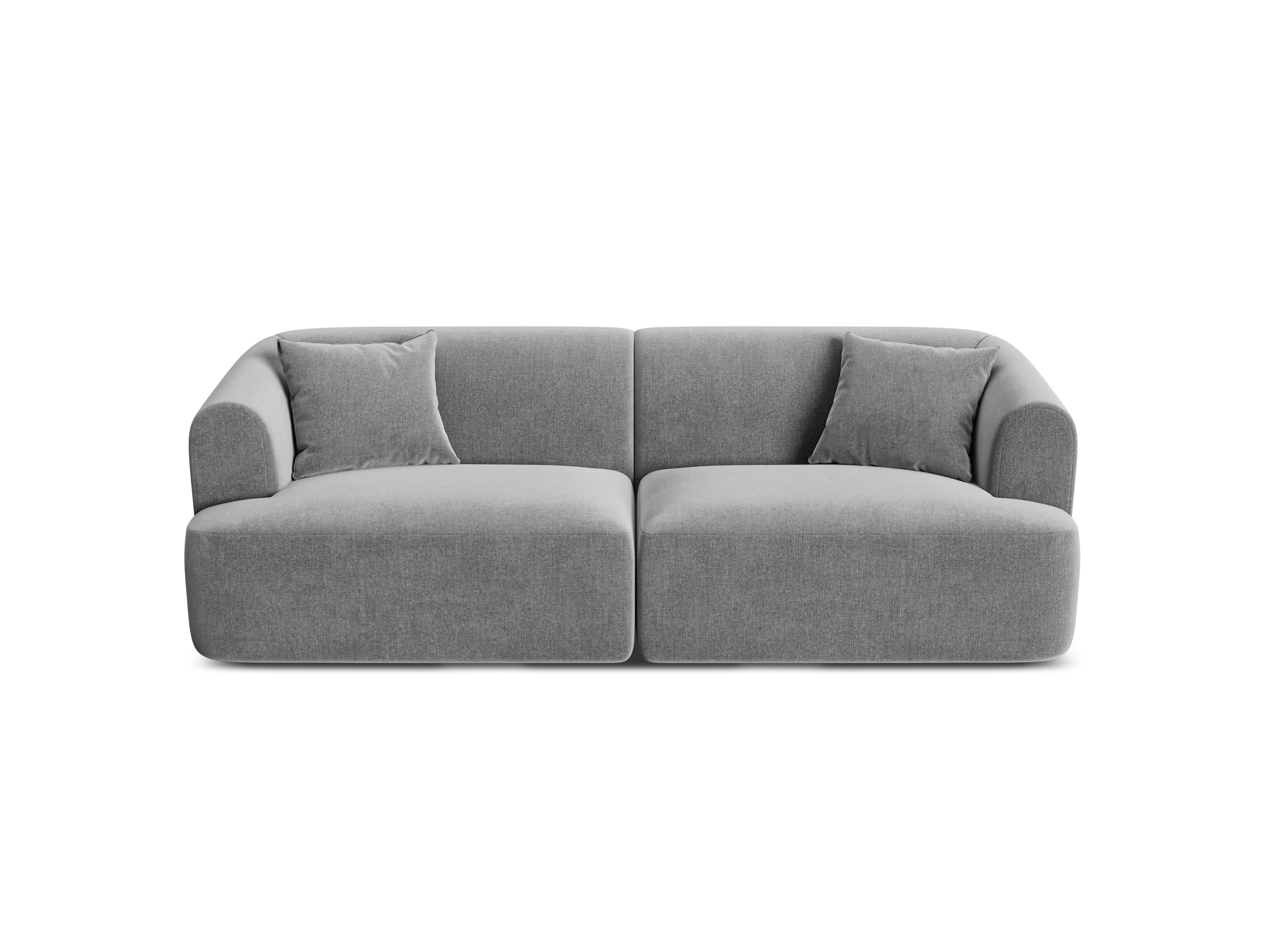 Gray 3-Seater Velvet Sofa CAMPI