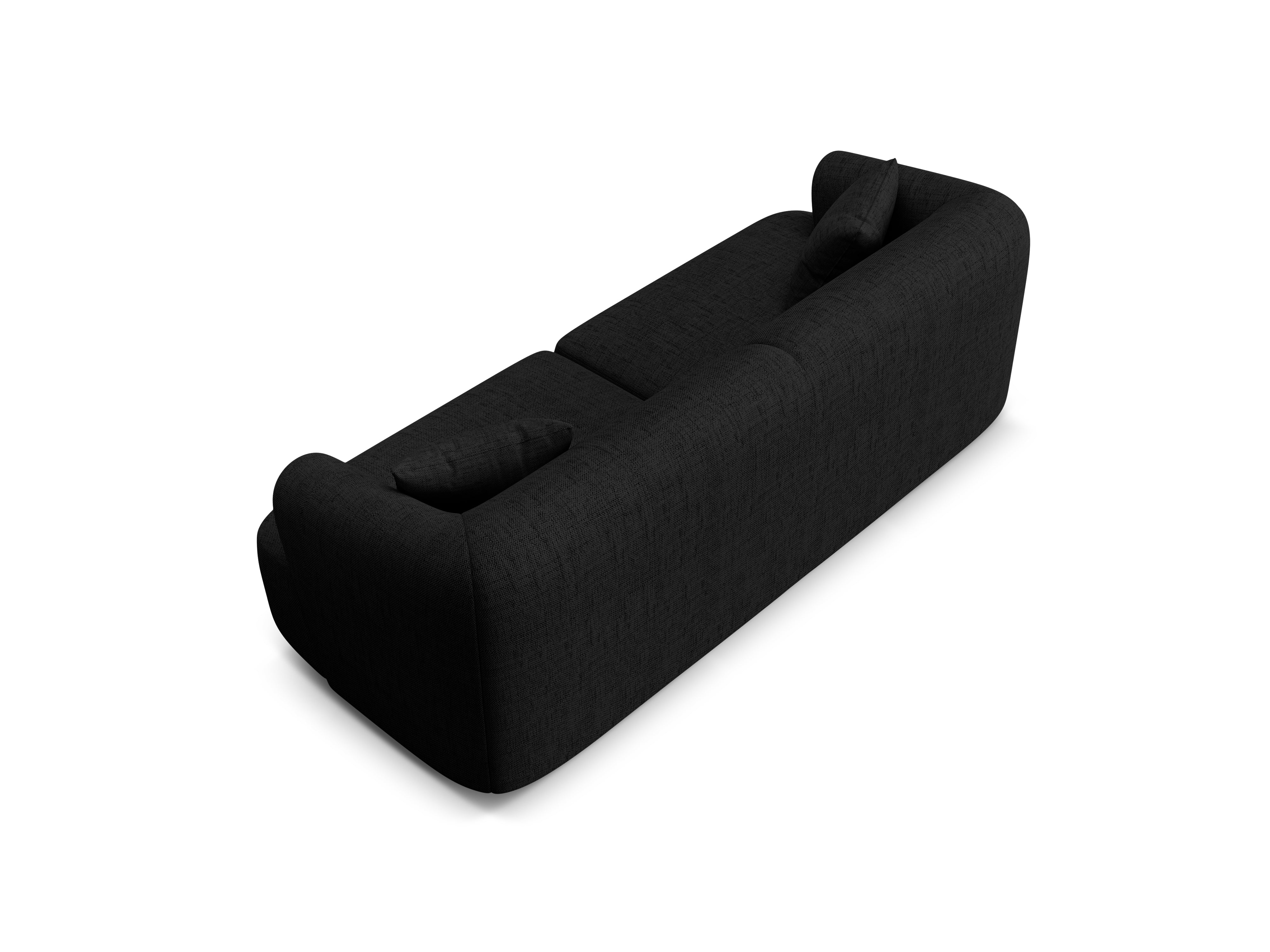 Sofa 3-zits CAMPI zwart chenille