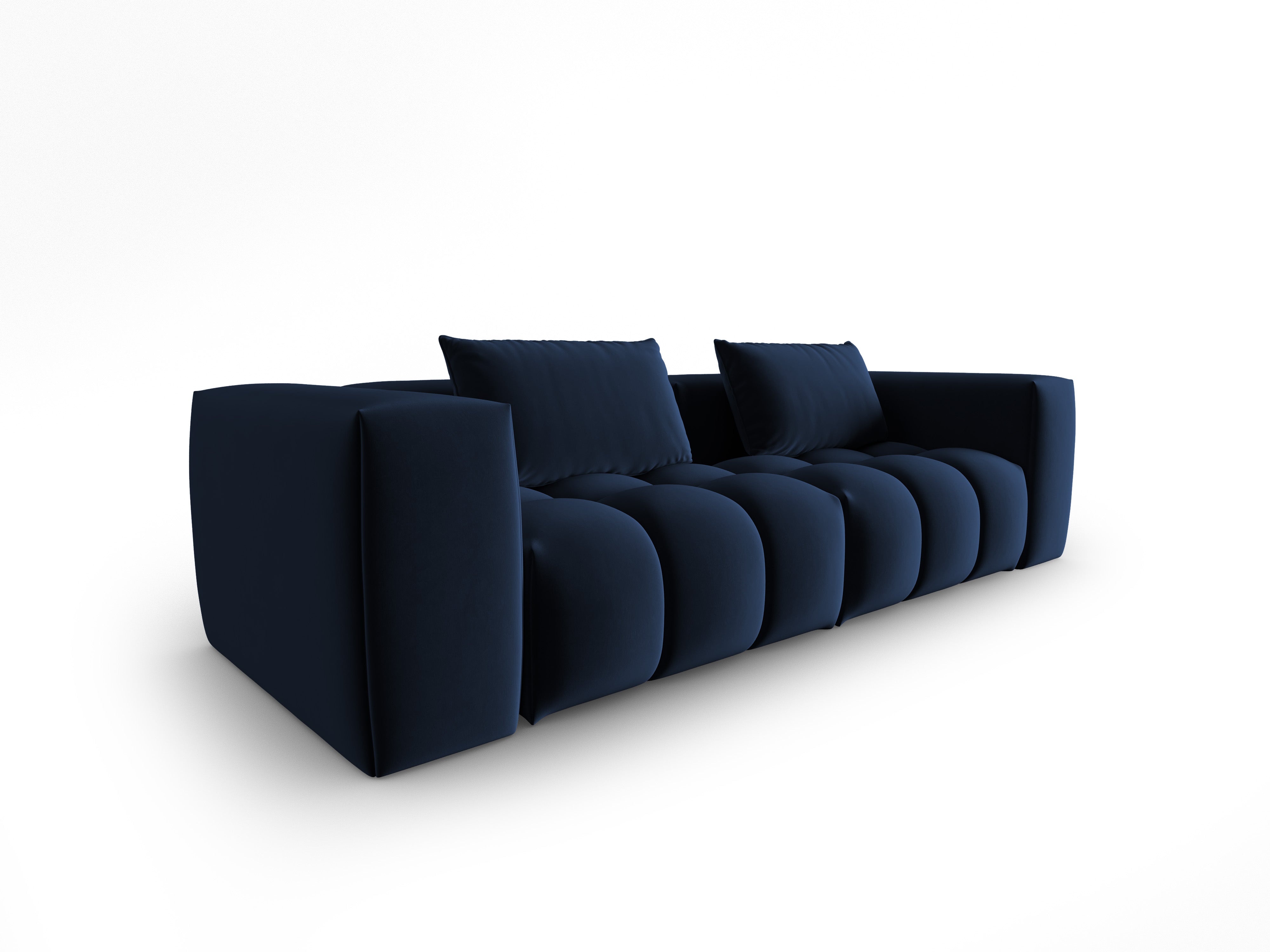 Sofa aus Samt 3-sitzig VERONA königsblau
