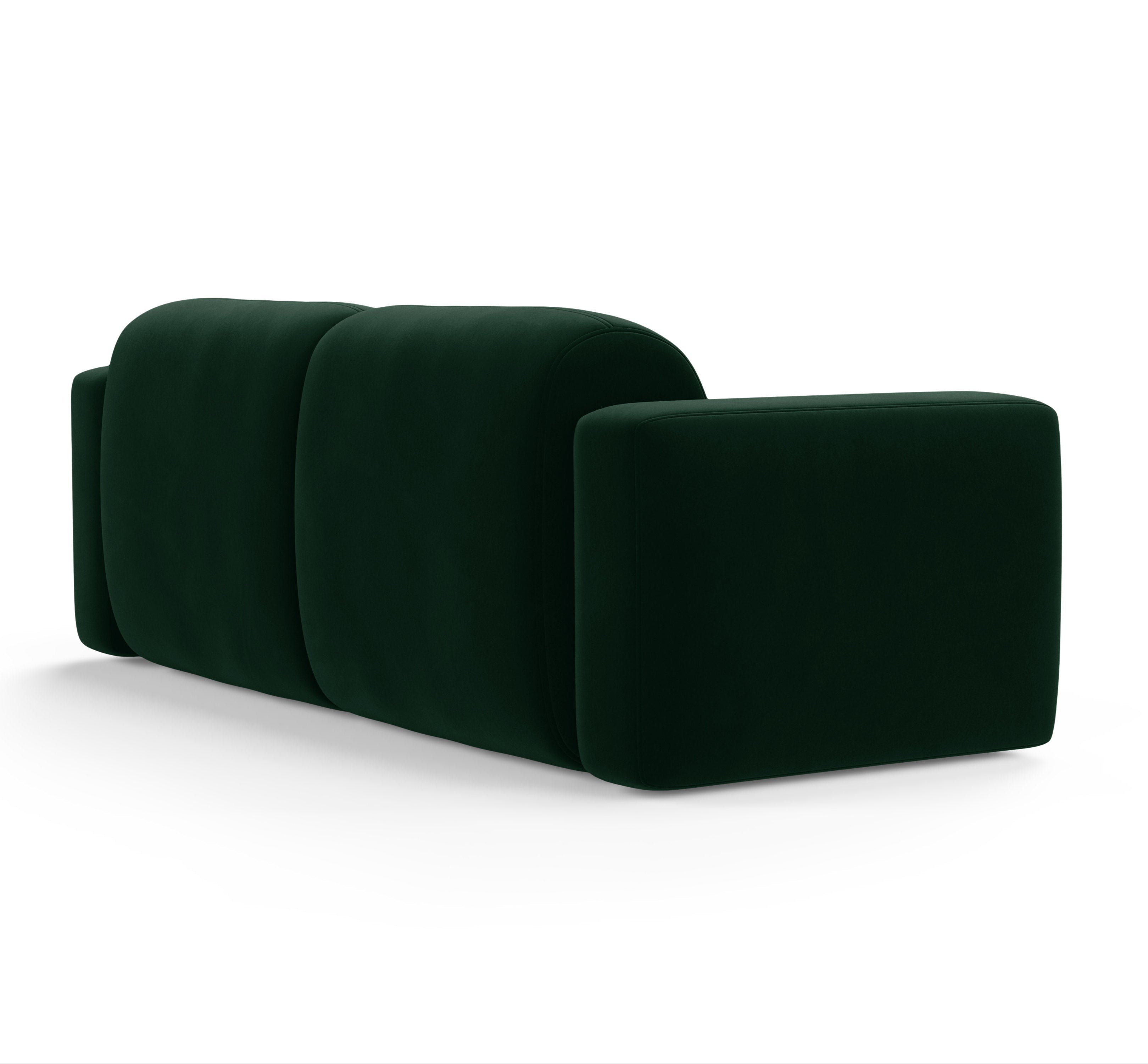 Sofa van fluweel 3-zits STRINO in flesgroen