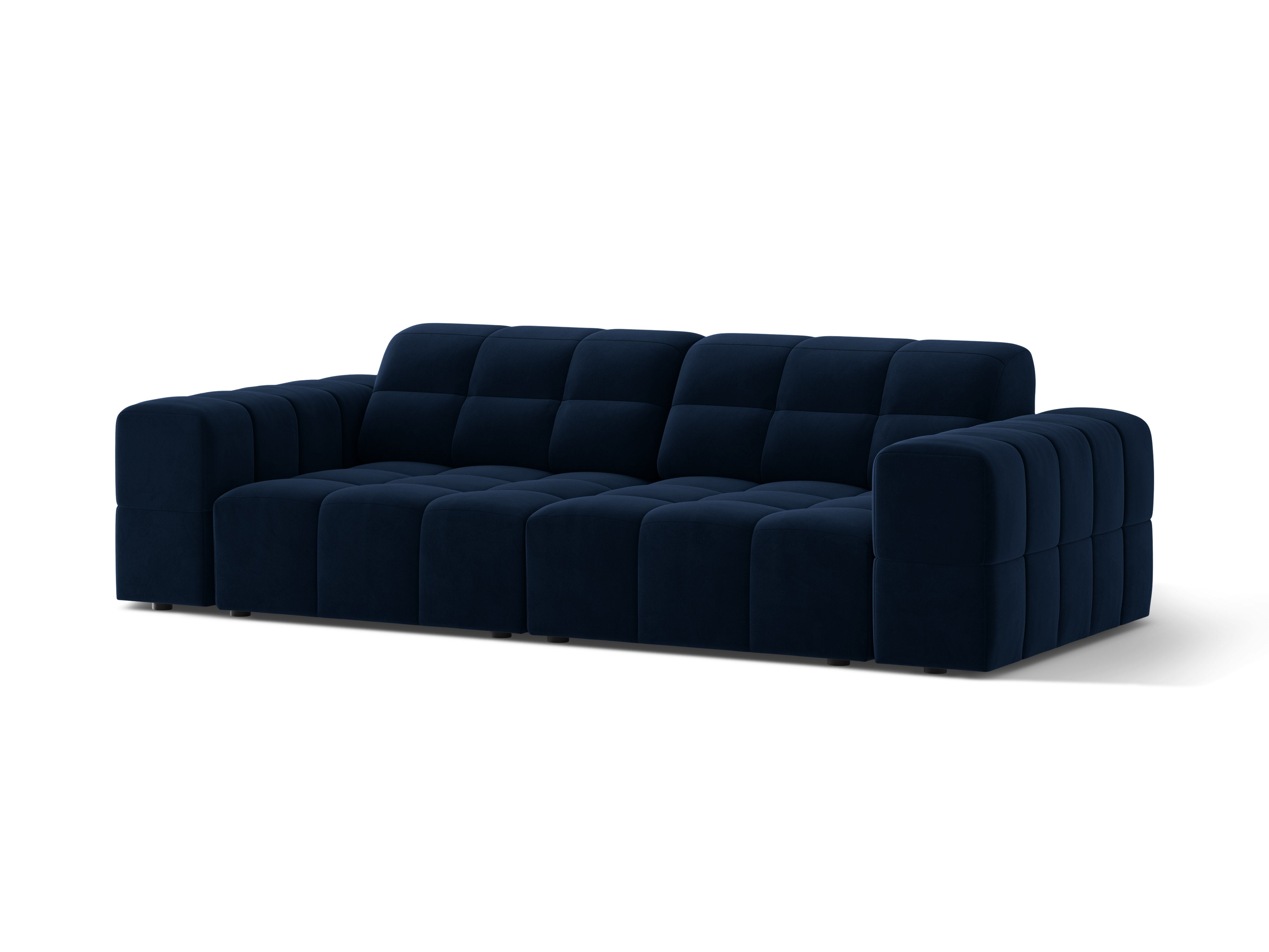 Sofa van fluweel 3-zits CHICAGO koninklijk blauw