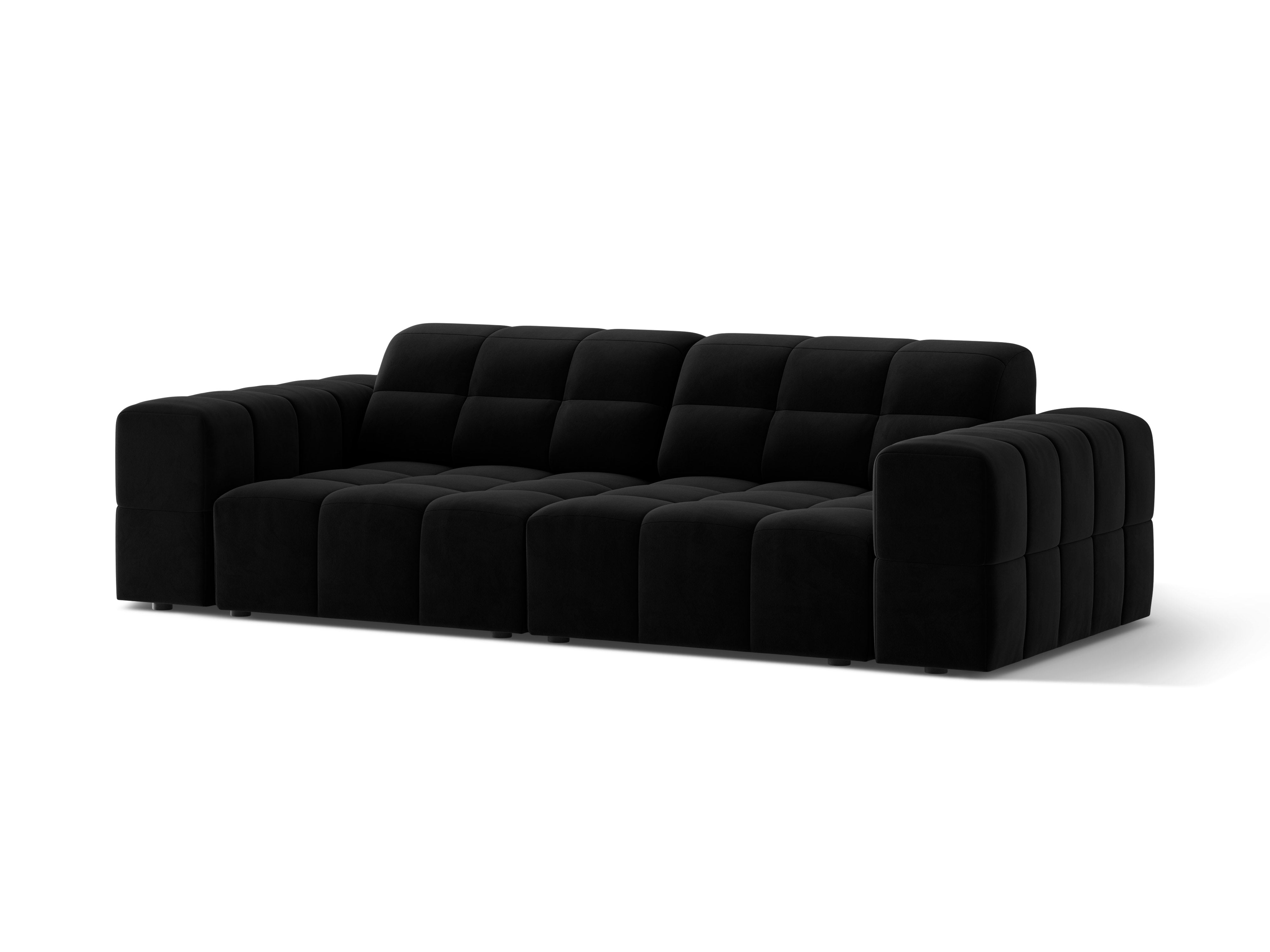 Sofa van fluweel 3-zits CHICAGO zwart