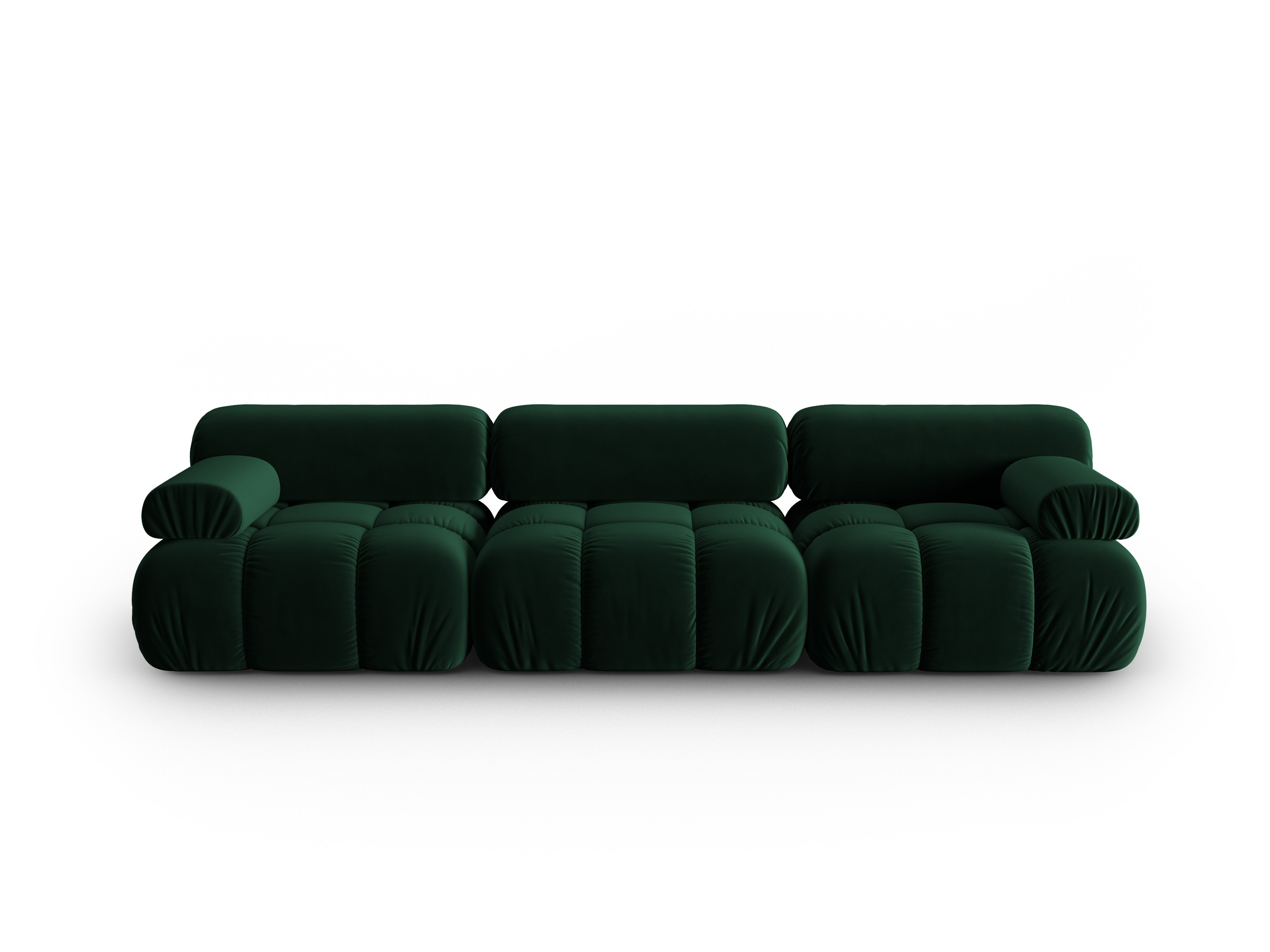 Sofa aus Samt 3-sitzig CORTINA flaschengrün [ewelina] [Amelia spr]