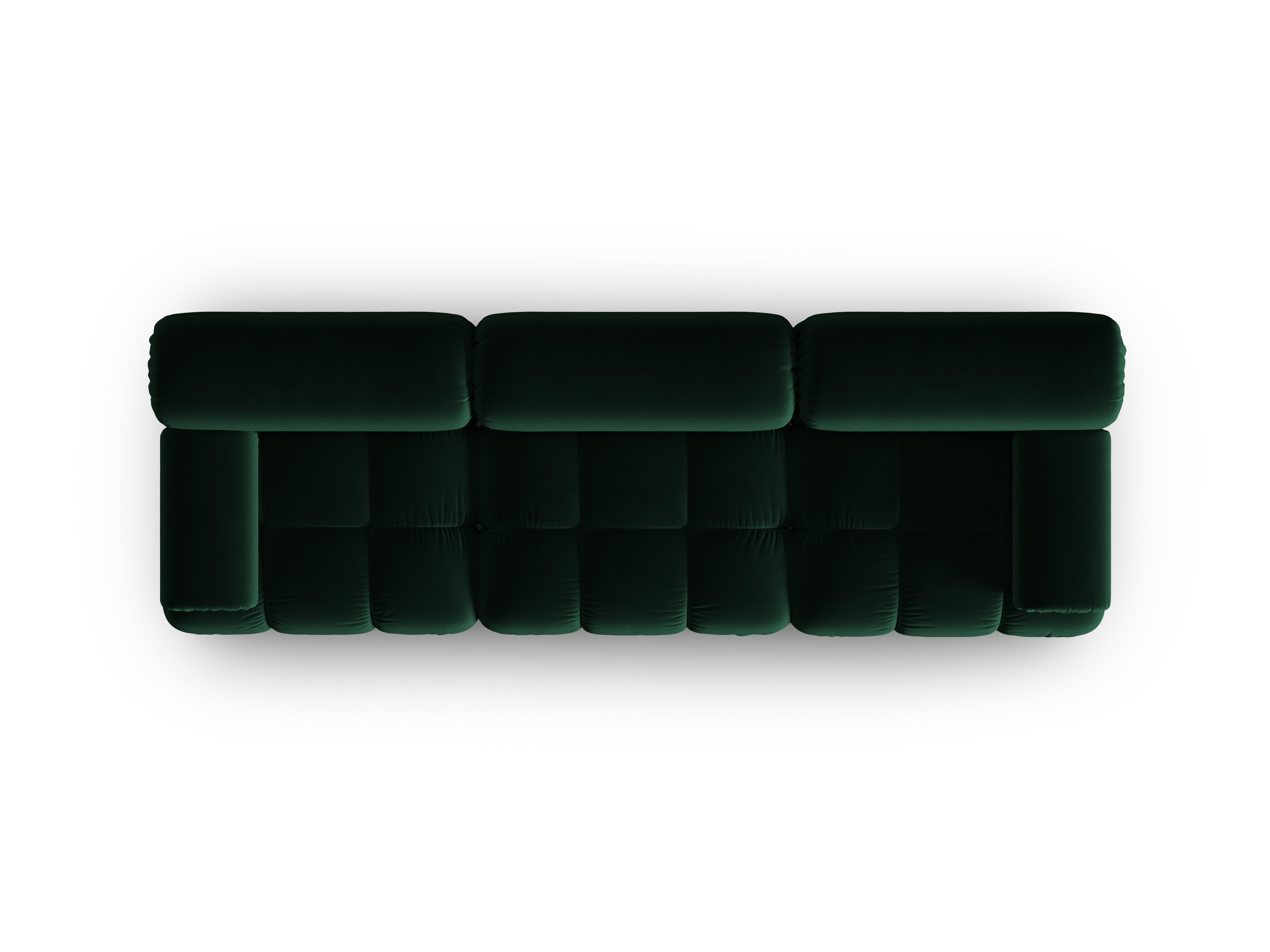 Sofa aus Samt 3-sitzig CORTINA flaschengrün [ewelina] [Amelia spr]