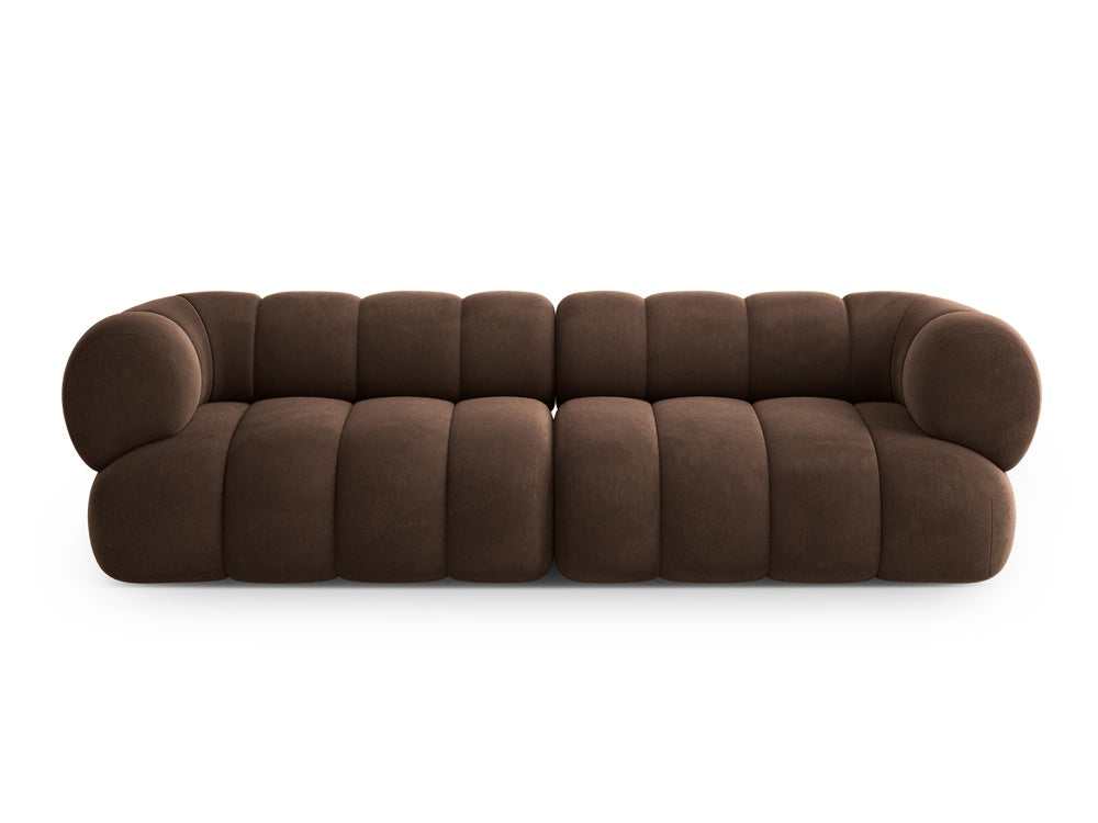 Sofa aus Samt für 4 Personen KOGE schokoladenbraun