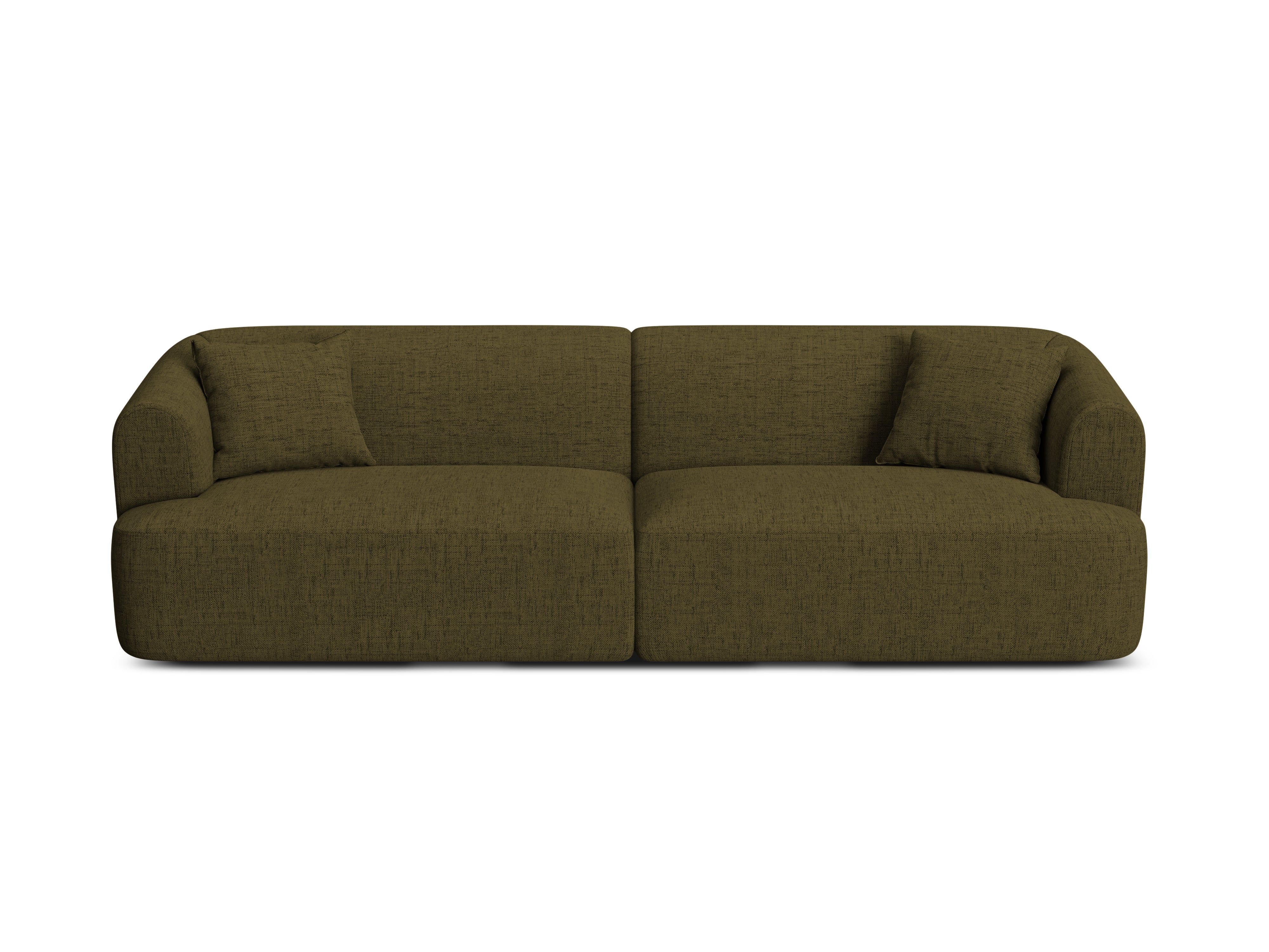 Sofa voor 4 personen CAMPI groen chenille