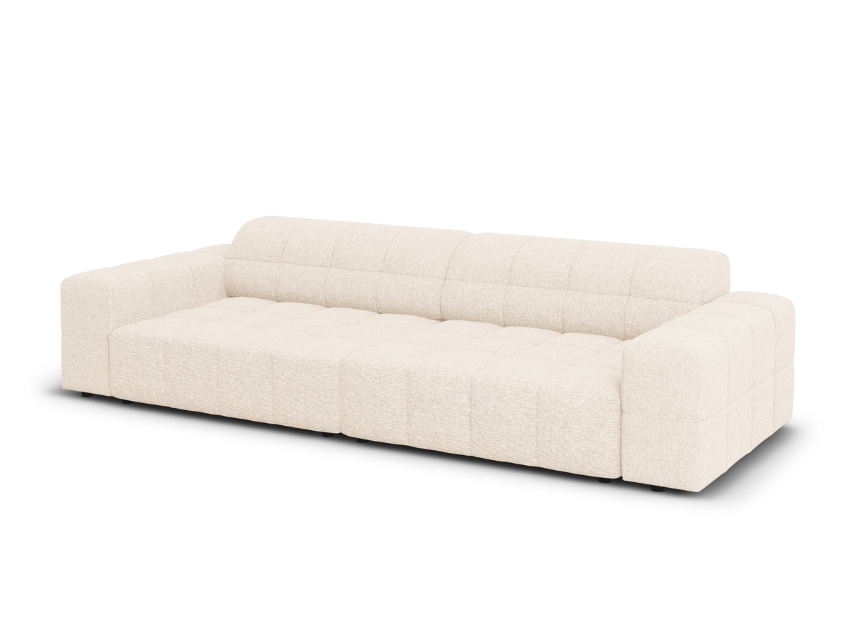 Sofa 4-osobowa CHICAGO jasnobeżowy szenil do salonu – Cosmopolitan Design