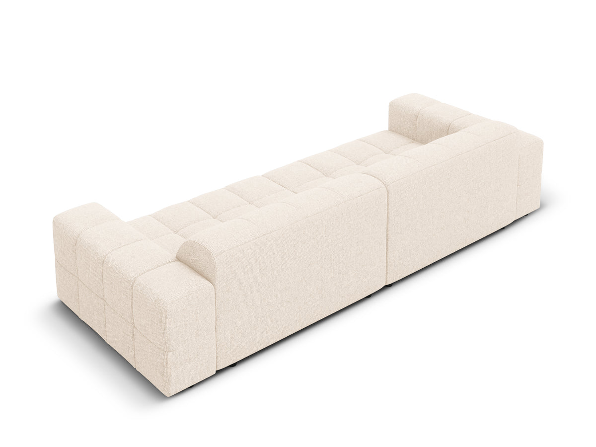 Sofa 4-osobowa CHICAGO jasnobeżowy szenil z podłokietnikami