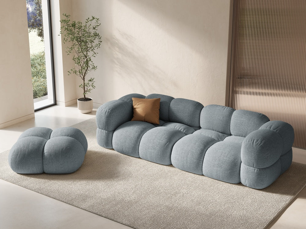 Sofa für 4 Personen LORETTO pastellblau