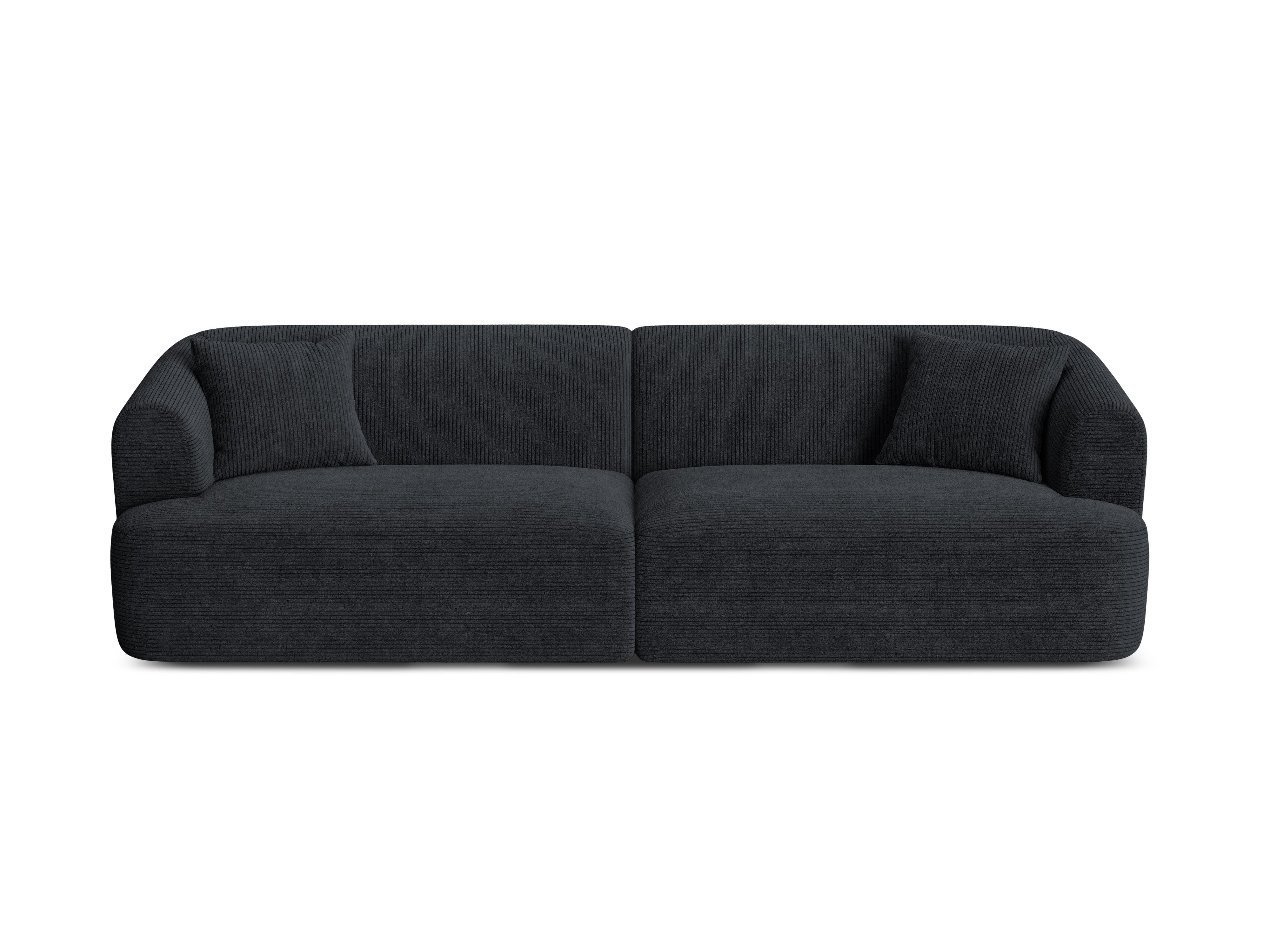 Sofa voor 4 personen CAMPI zwart fluweel