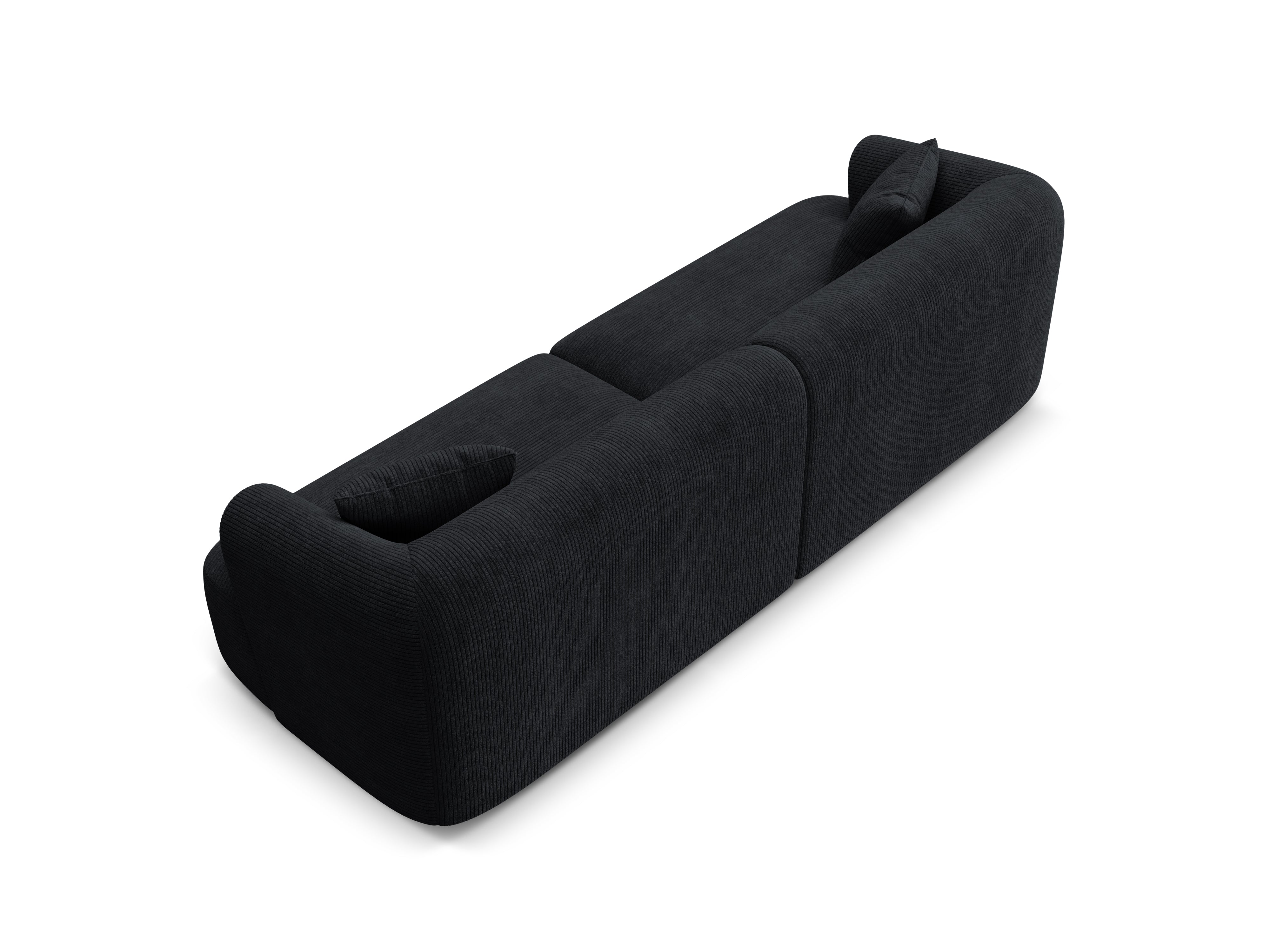 Sofa voor 4 personen CAMPI zwart fluweel