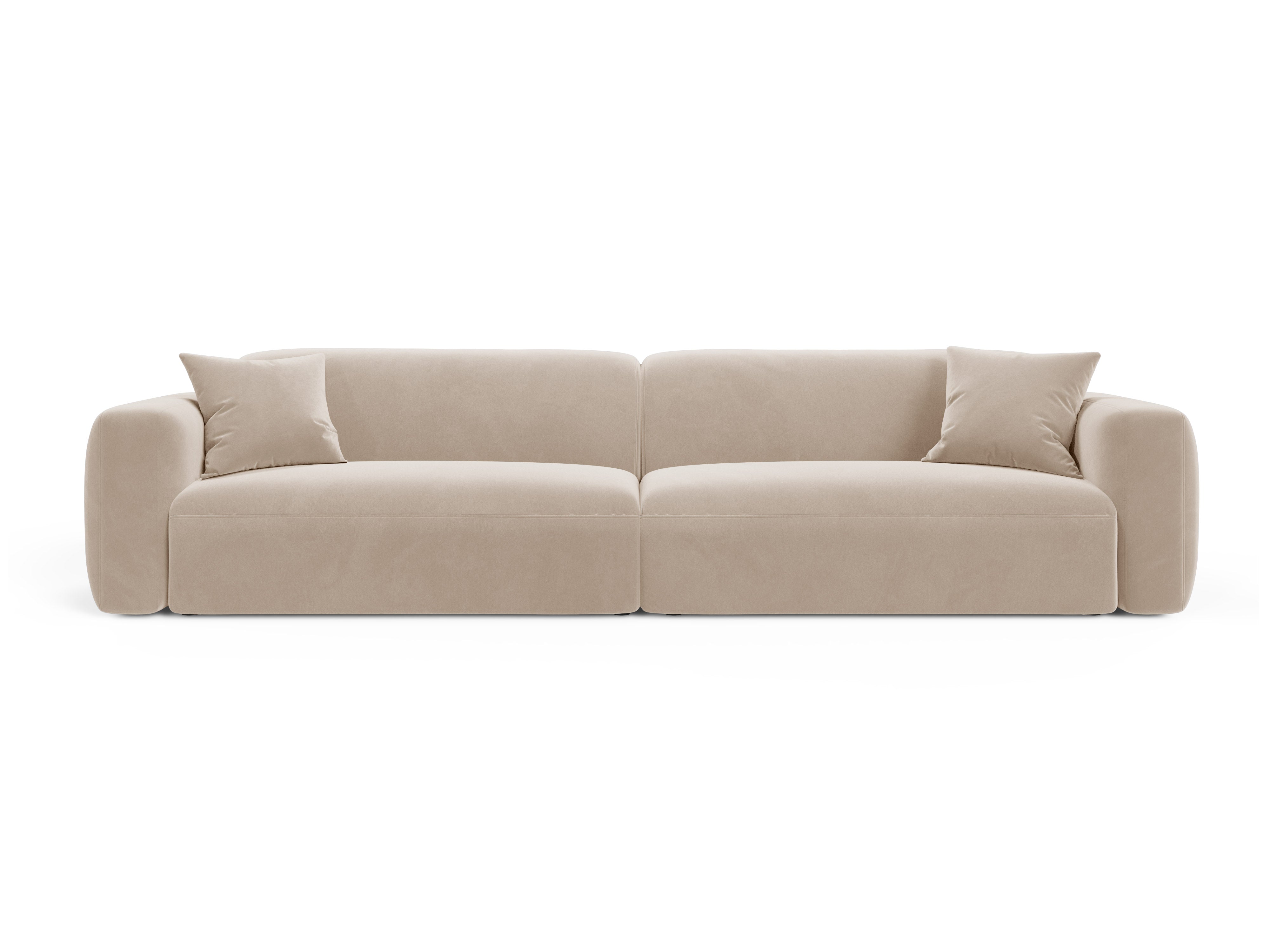 Sofa aus Samt für 4 Personen STRINO beige
