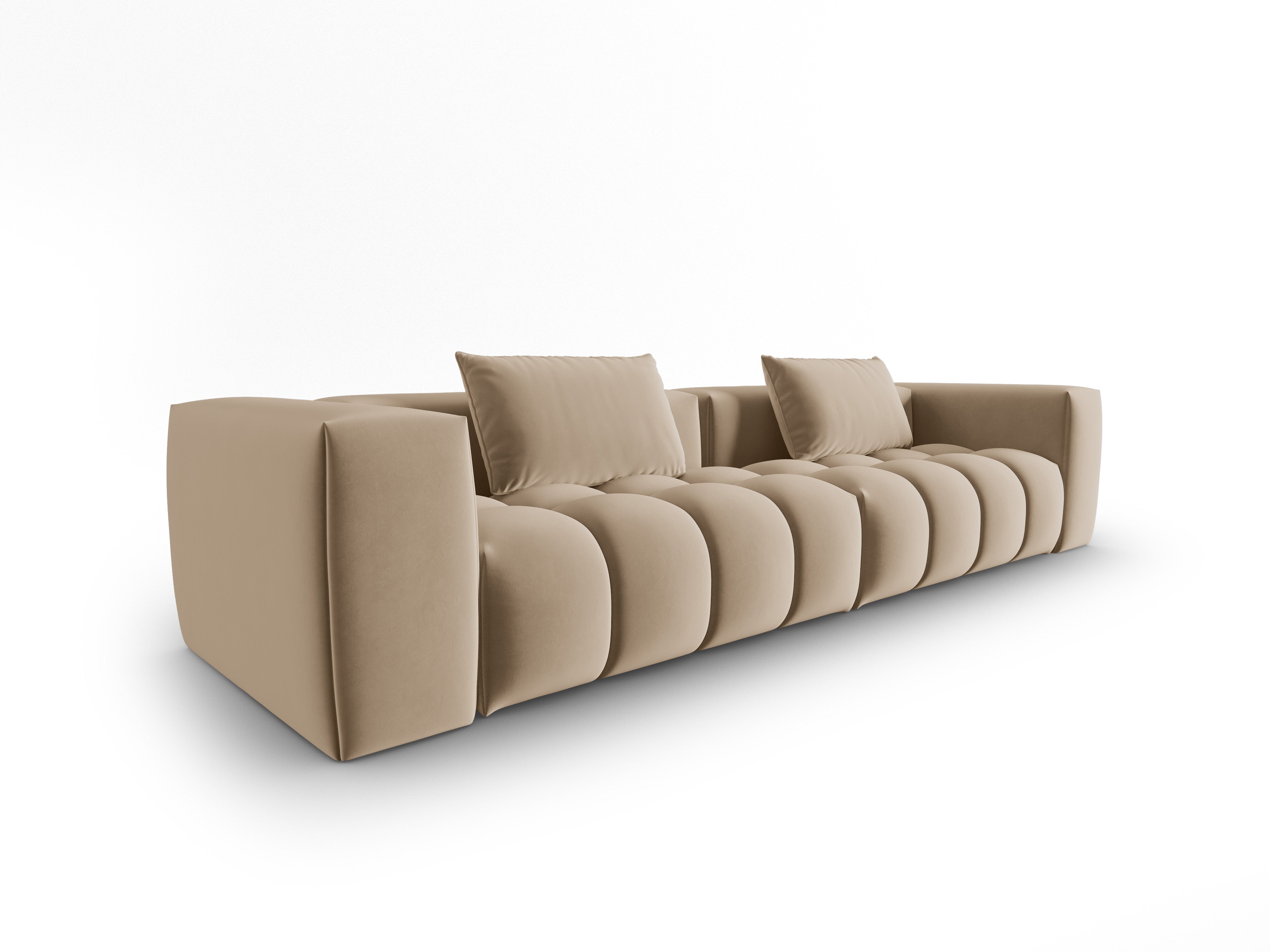 Sofa aus Samt für 5 Personen VERONA sandfarben